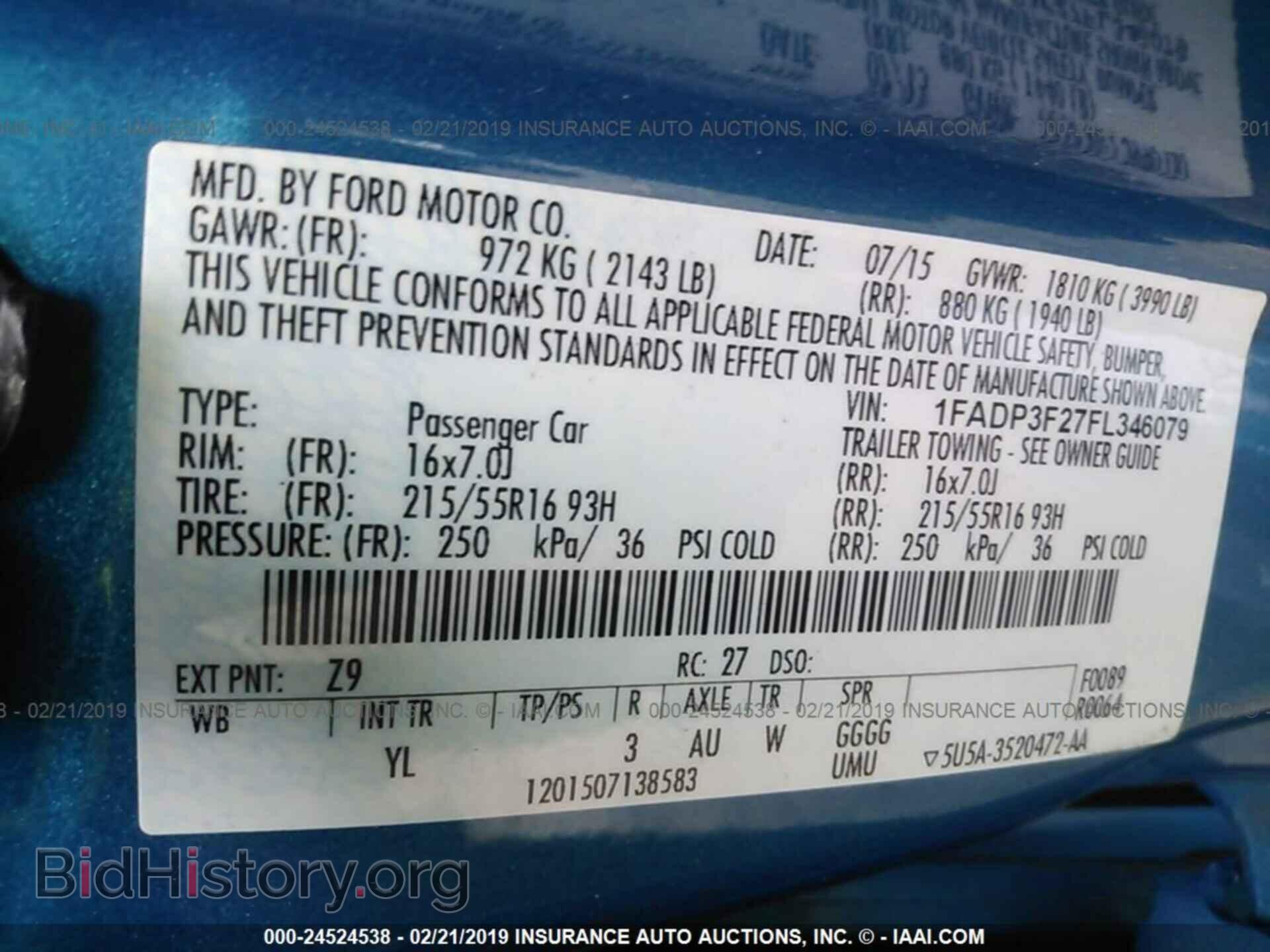 2015 FORD FOCUS - VIN: 1FADP3F27FL346079 - Photo 9