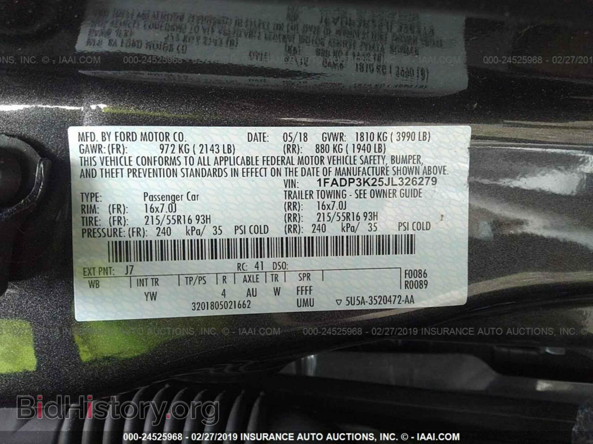 2018 FORD FOCUS - VIN: 1FADP3K25JL326279 - Фото 9