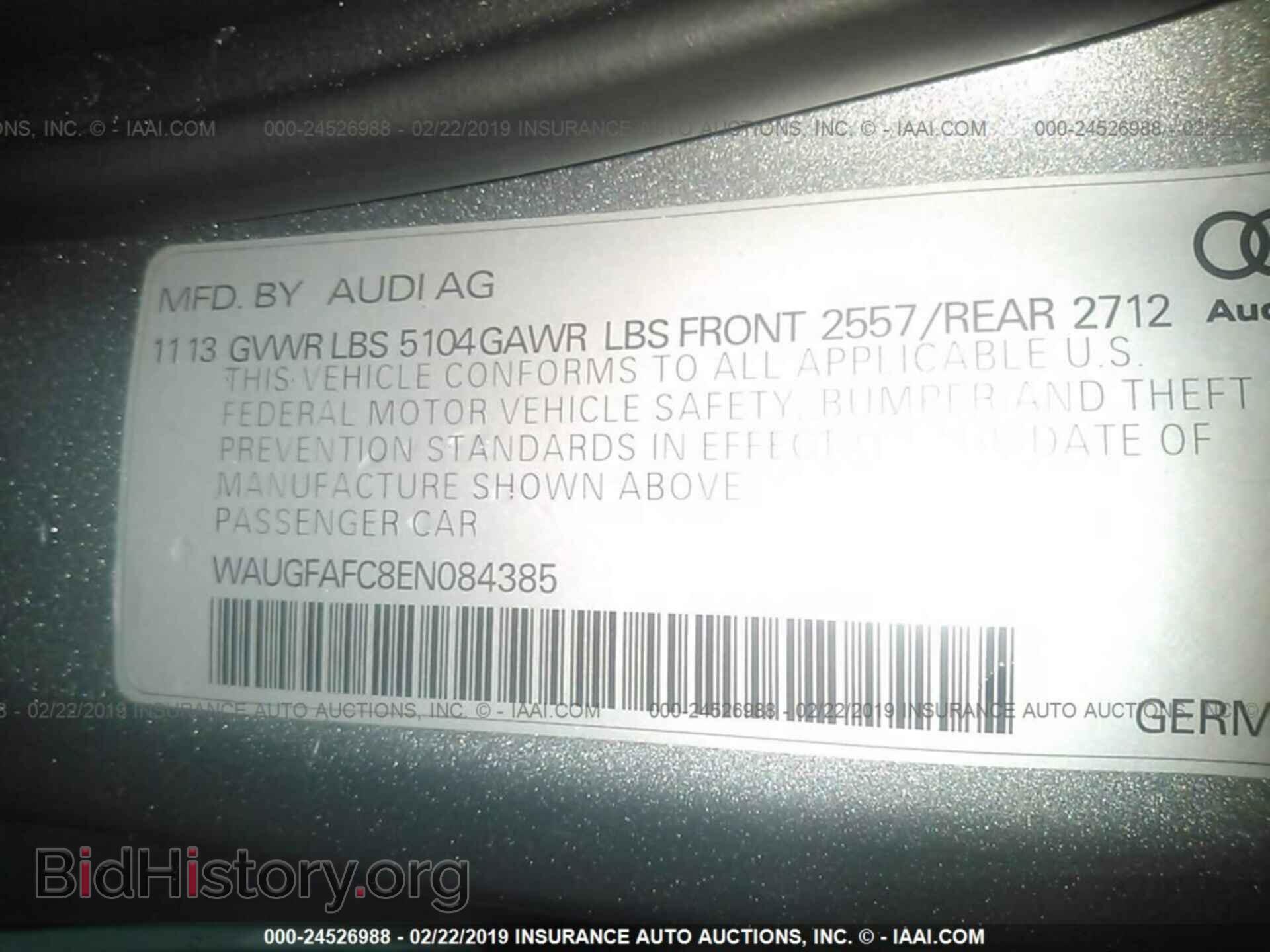 2014 AUDI A6 - VIN: WAUGFAFC8EN084385 - Photo 9