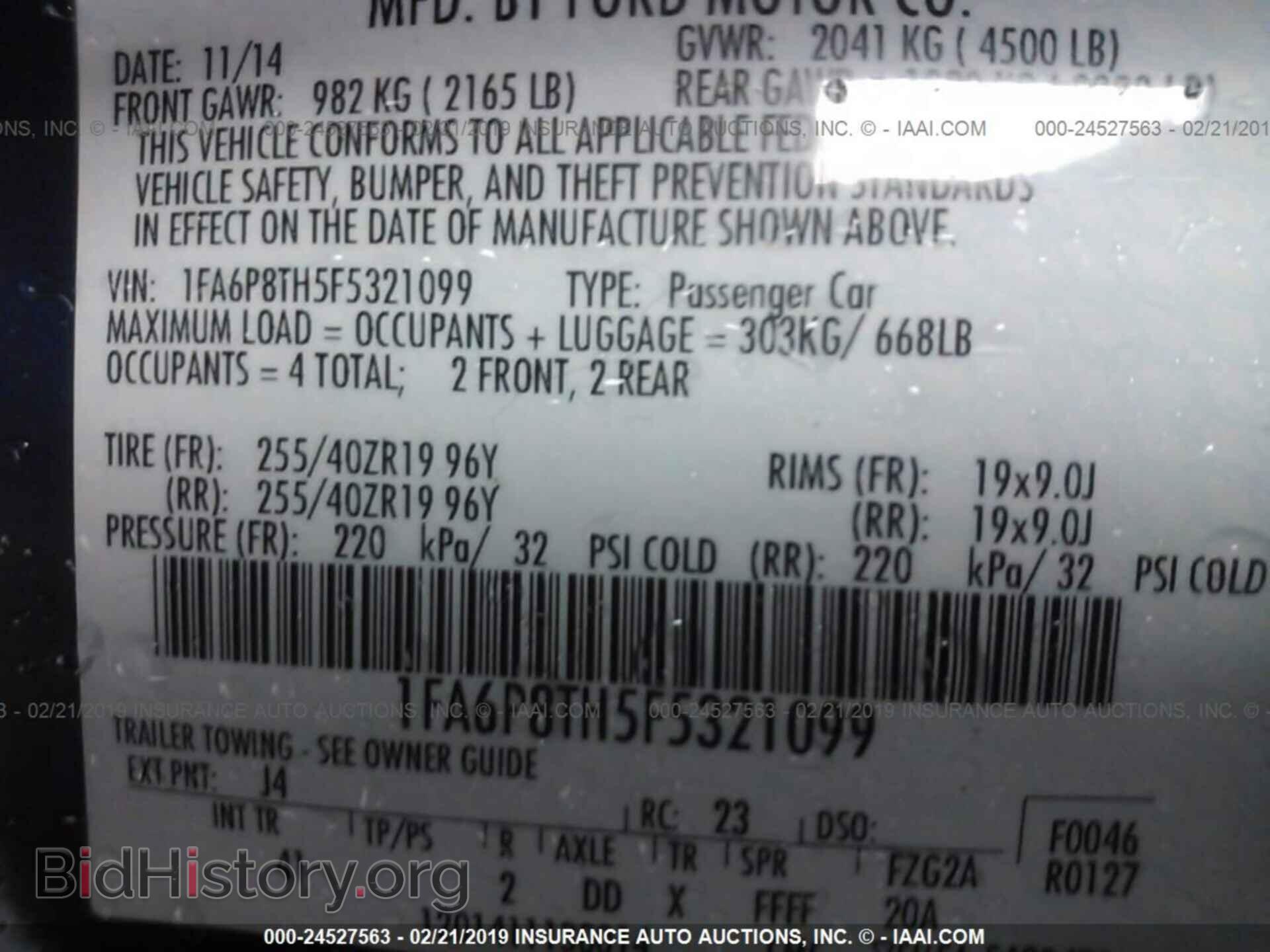 2015 FORD MUSTANG - VIN: 1FA6P8TH5F5321099 - Photo 9