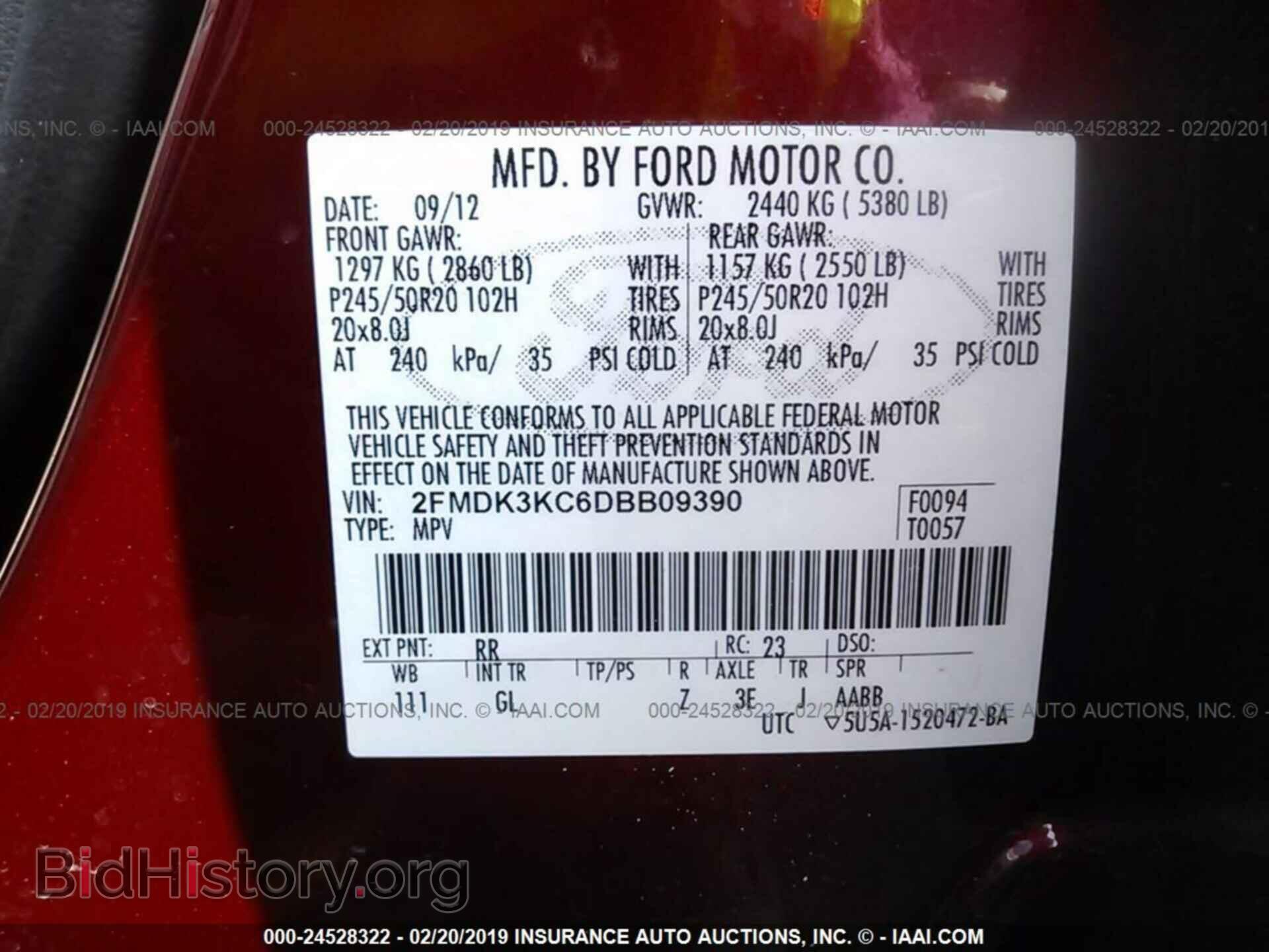 2013 FORD EDGE - VIN: 2FMDK3KC6DBB09390 - Photo 9