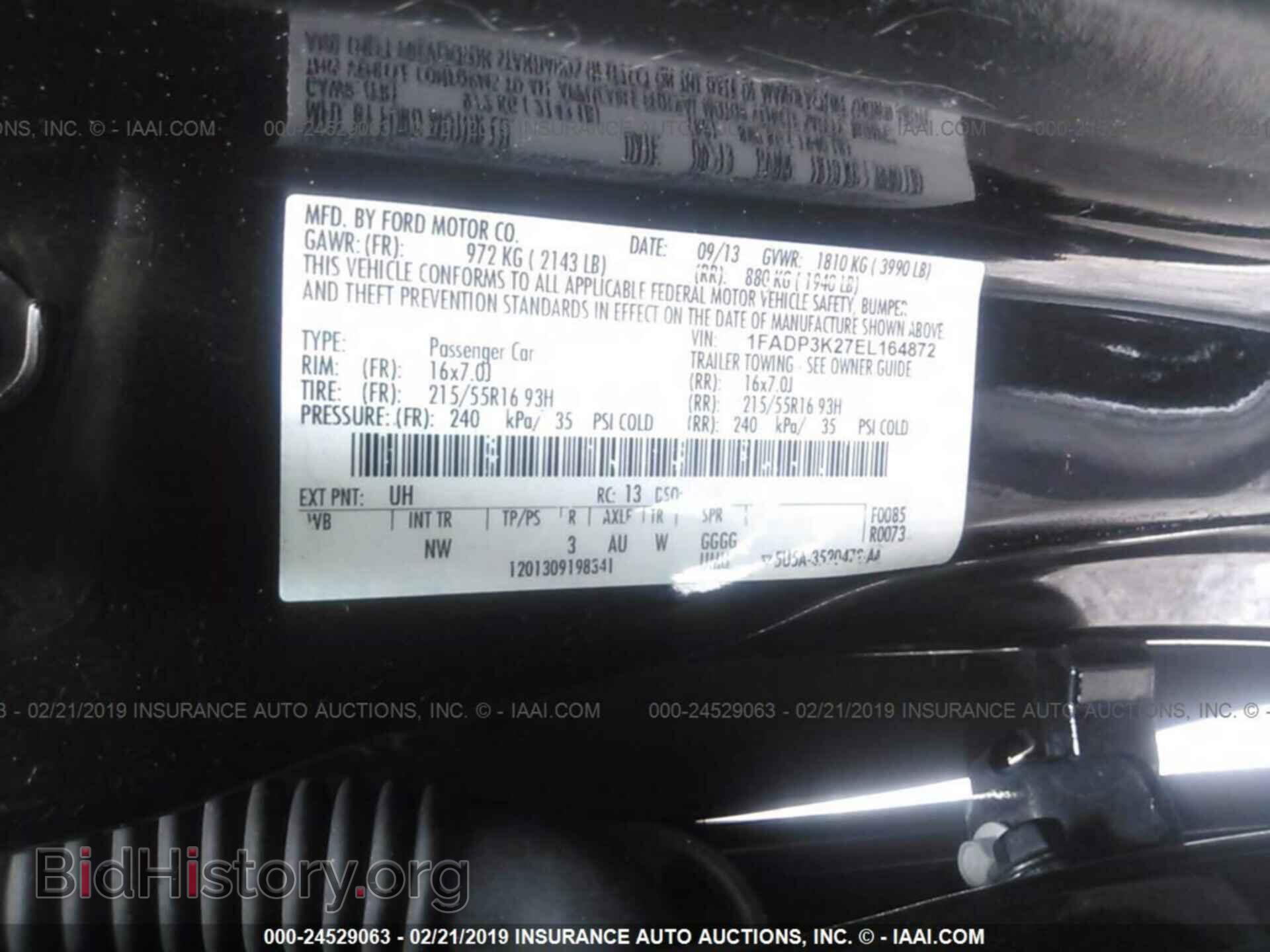 2014 FORD FOCUS - VIN: 1FADP3K27EL164872 - Фото 9