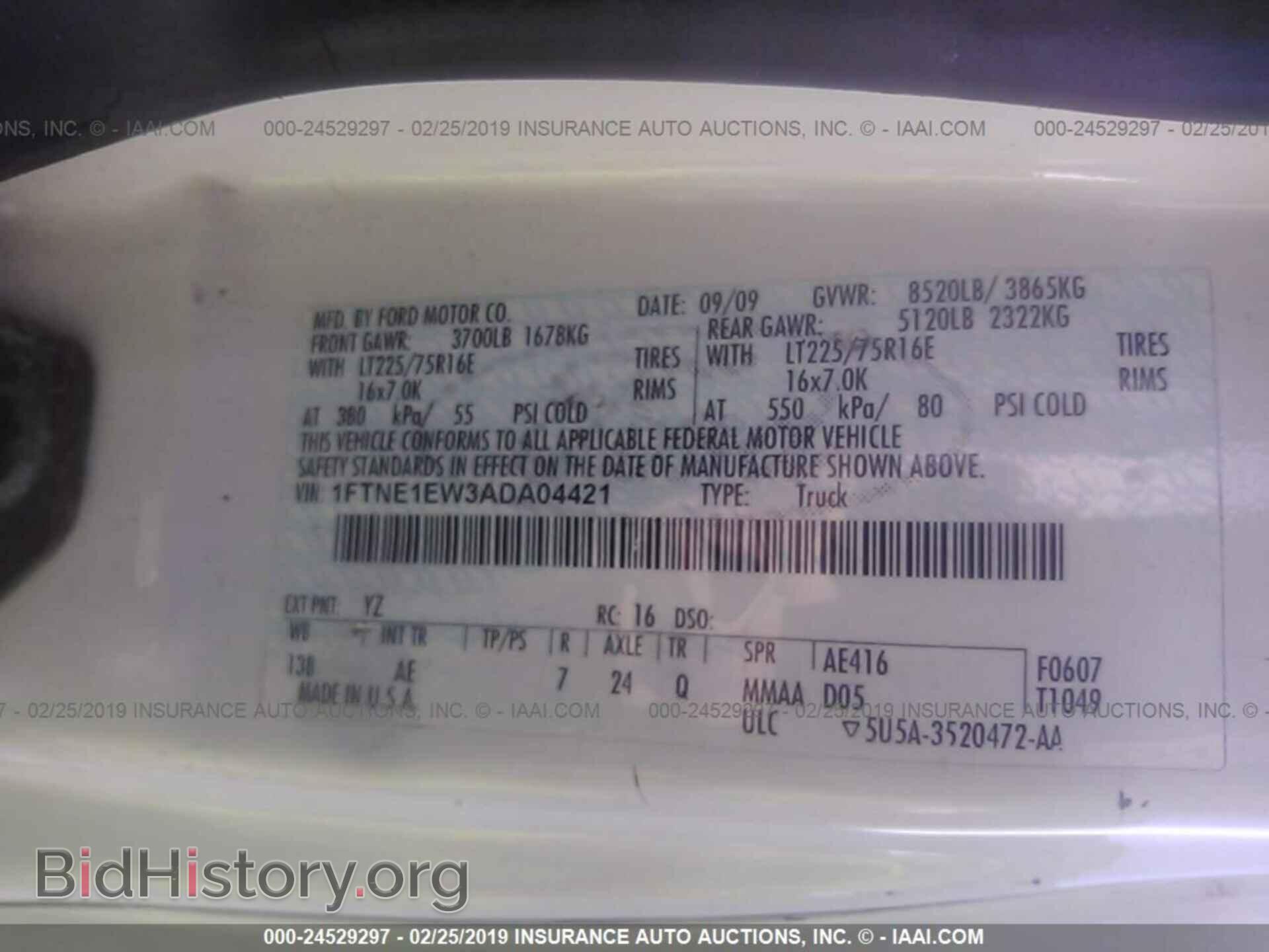 2010 FORD ECONOLINE - VIN: 1FTNE1EW3ADA04421 - Photo 9