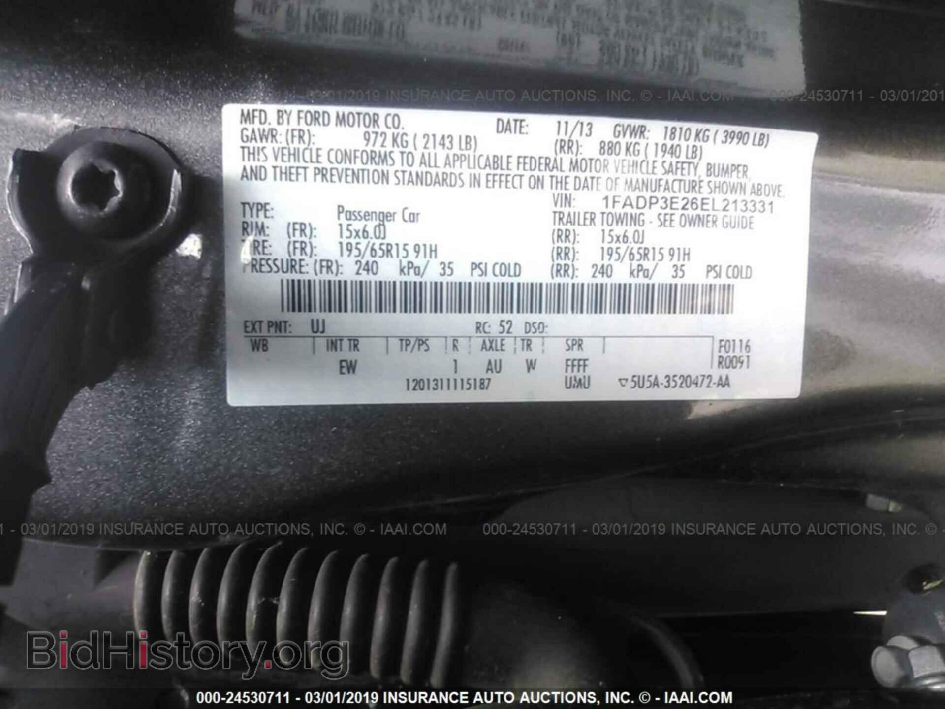 2014 FORD FOCUS - VIN: 1FADP3E26EL213331 - Фото 9