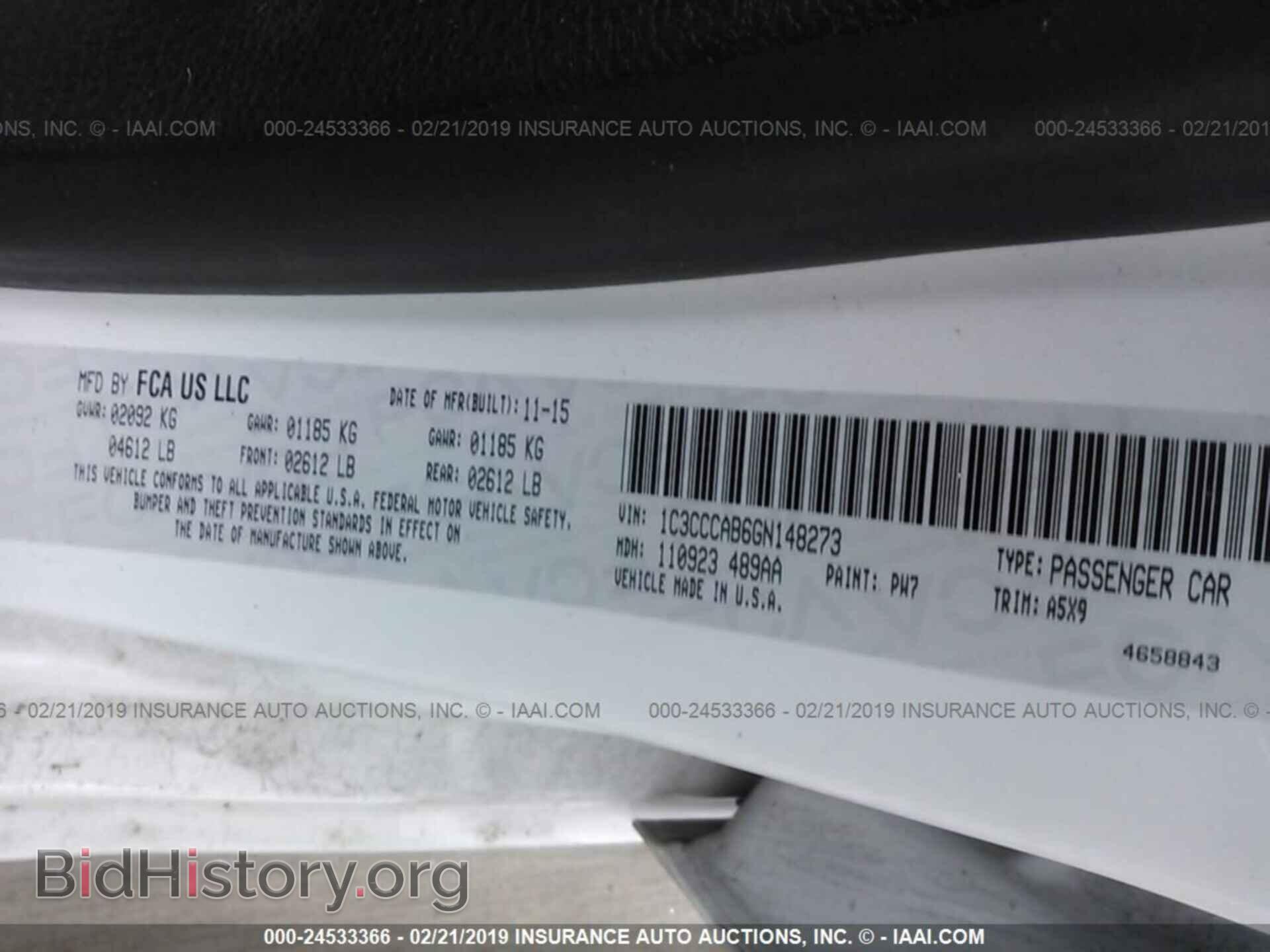 2016 CHRYSLER 200 - VIN: 1C3CCCAB6GN148273 - Photo 9