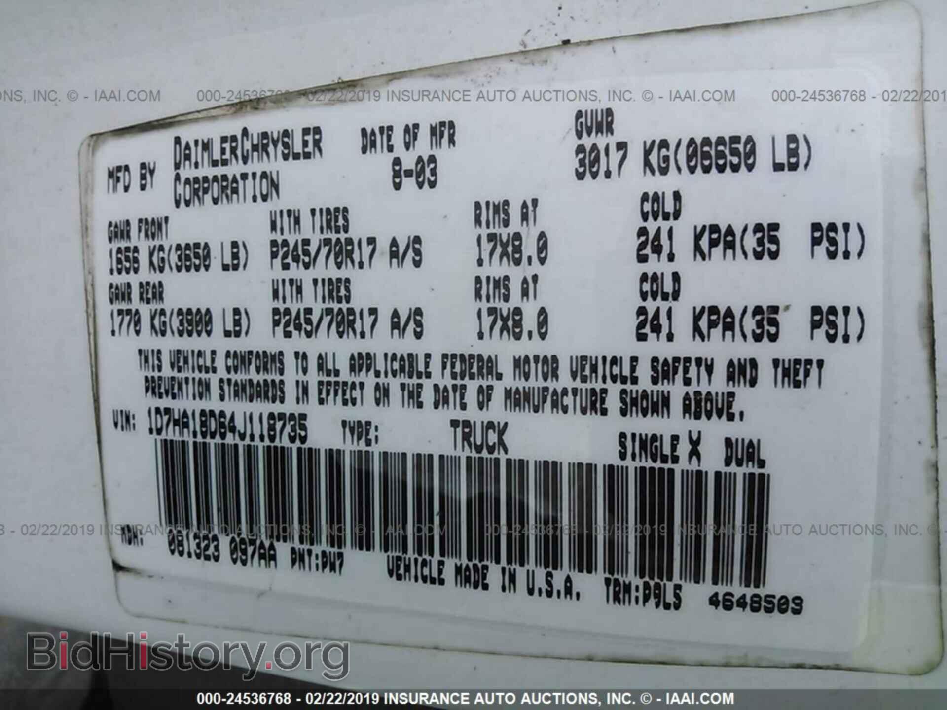 2004 DODGE RAM 1500 - VIN: 1D7HA18D64J118735 - Photo 9