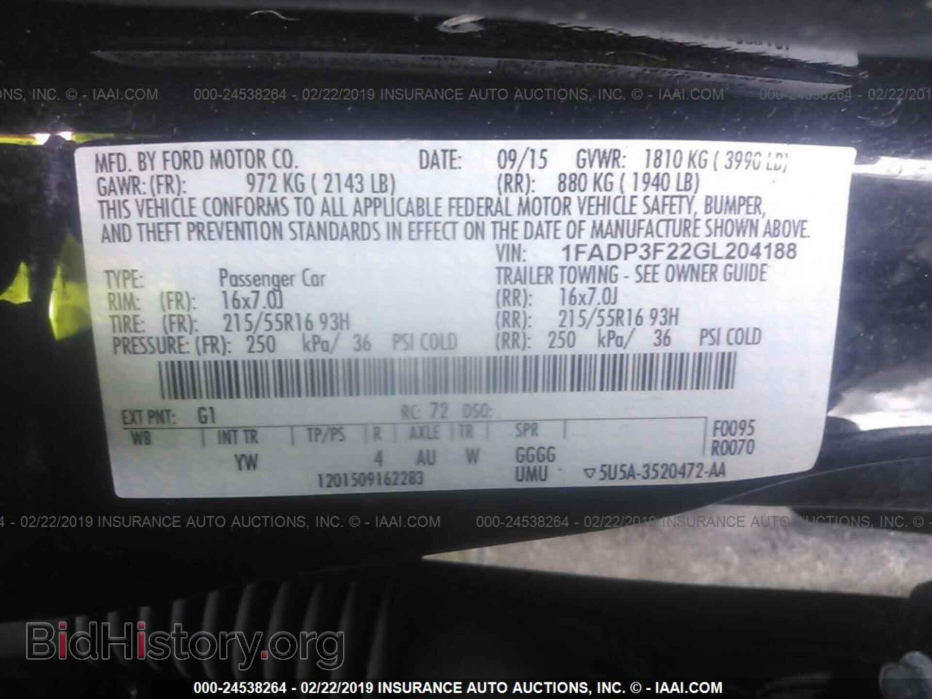 2016 FORD FOCUS - VIN: 1FADP3F22GL204188 - Photo 9