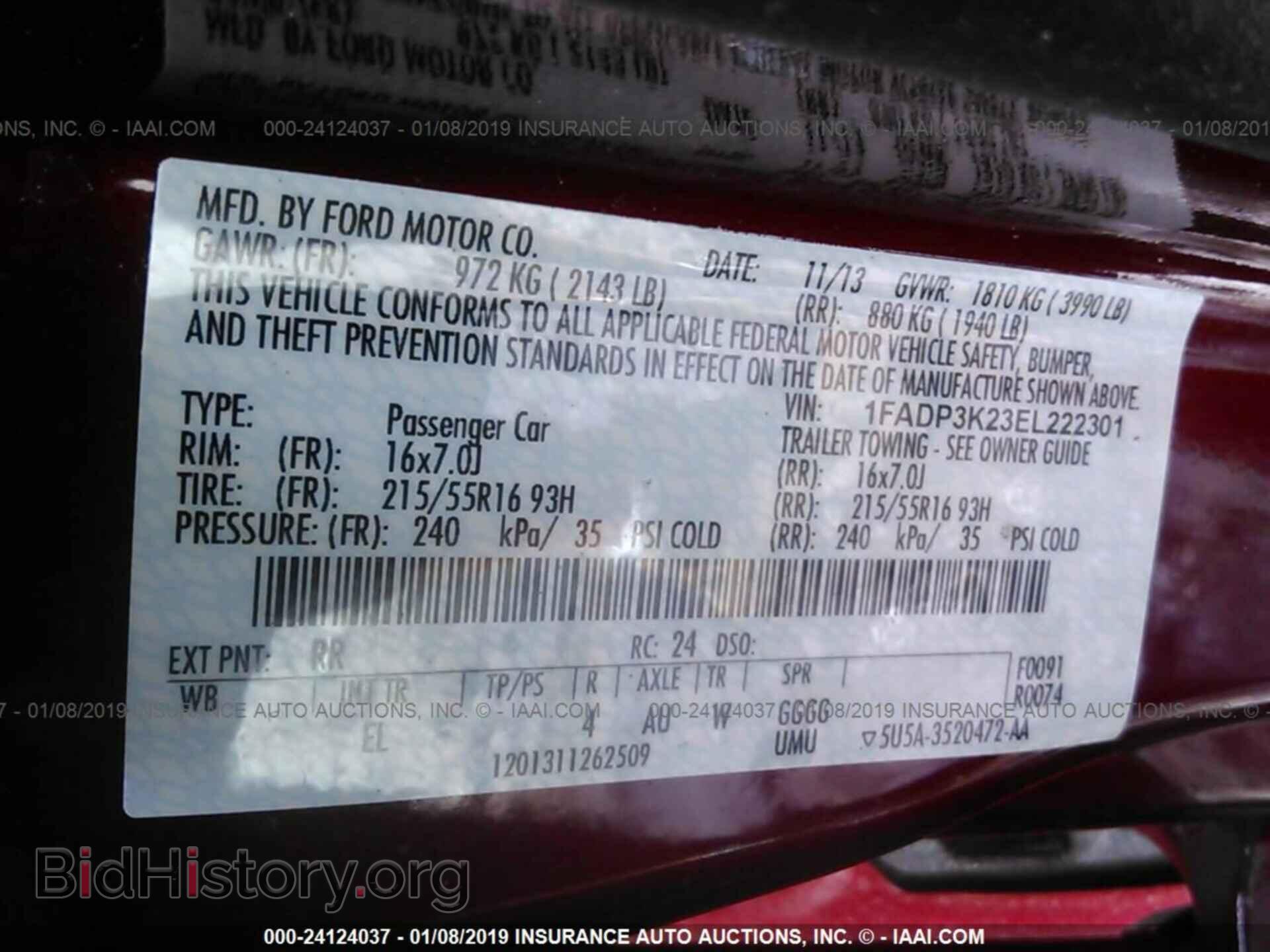 2014 FORD FOCUS - VIN: 1FADP3K23EL222301 - Photo 9