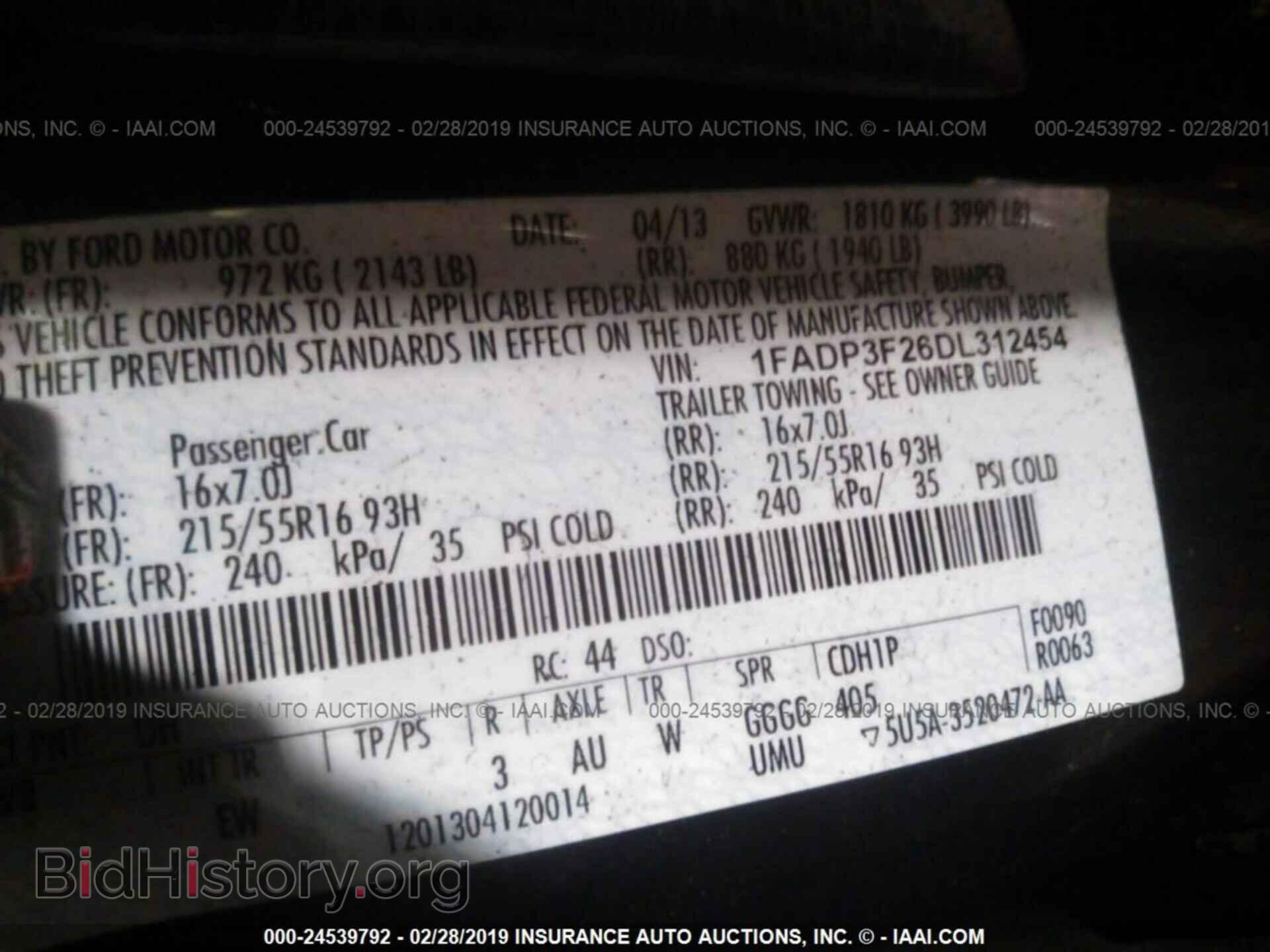 2013 FORD FOCUS - VIN: 1FADP3F26DL312454 - Photo 9