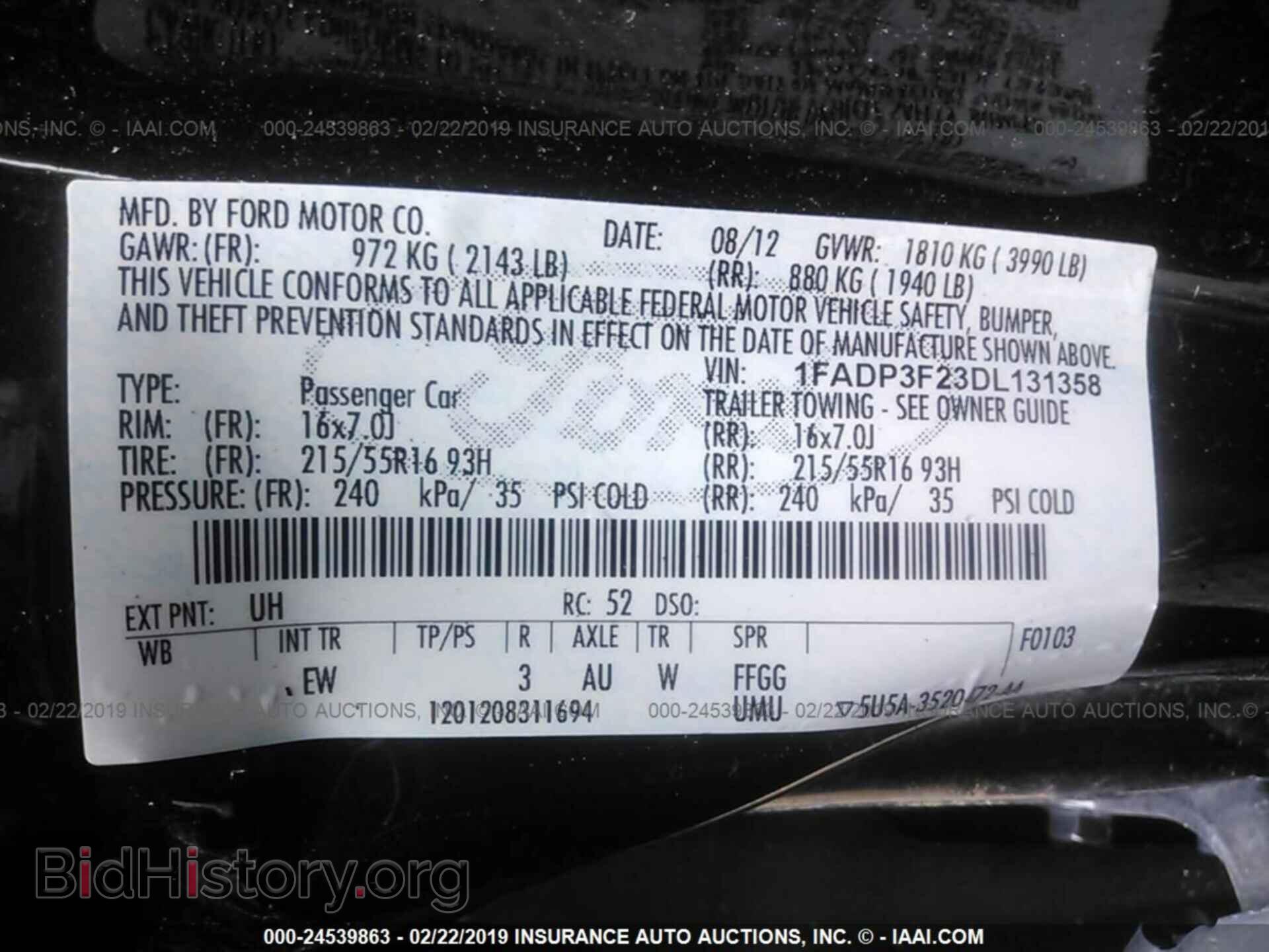 2013 FORD FOCUS - VIN: 1FADP3F23DL131358 - Photo 9