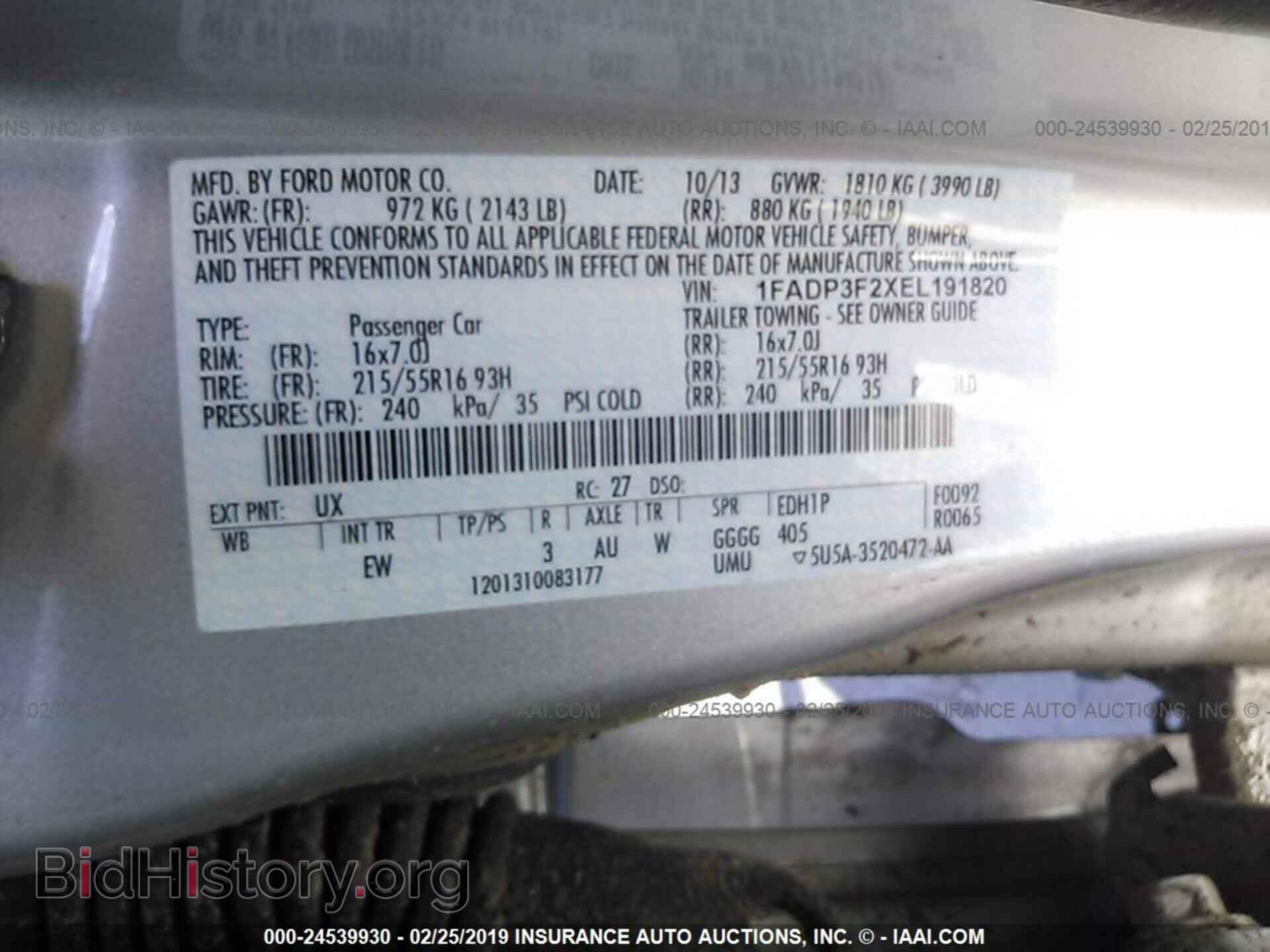 2014 FORD FOCUS - VIN: 1FADP3F2XEL191820 - Photo 9