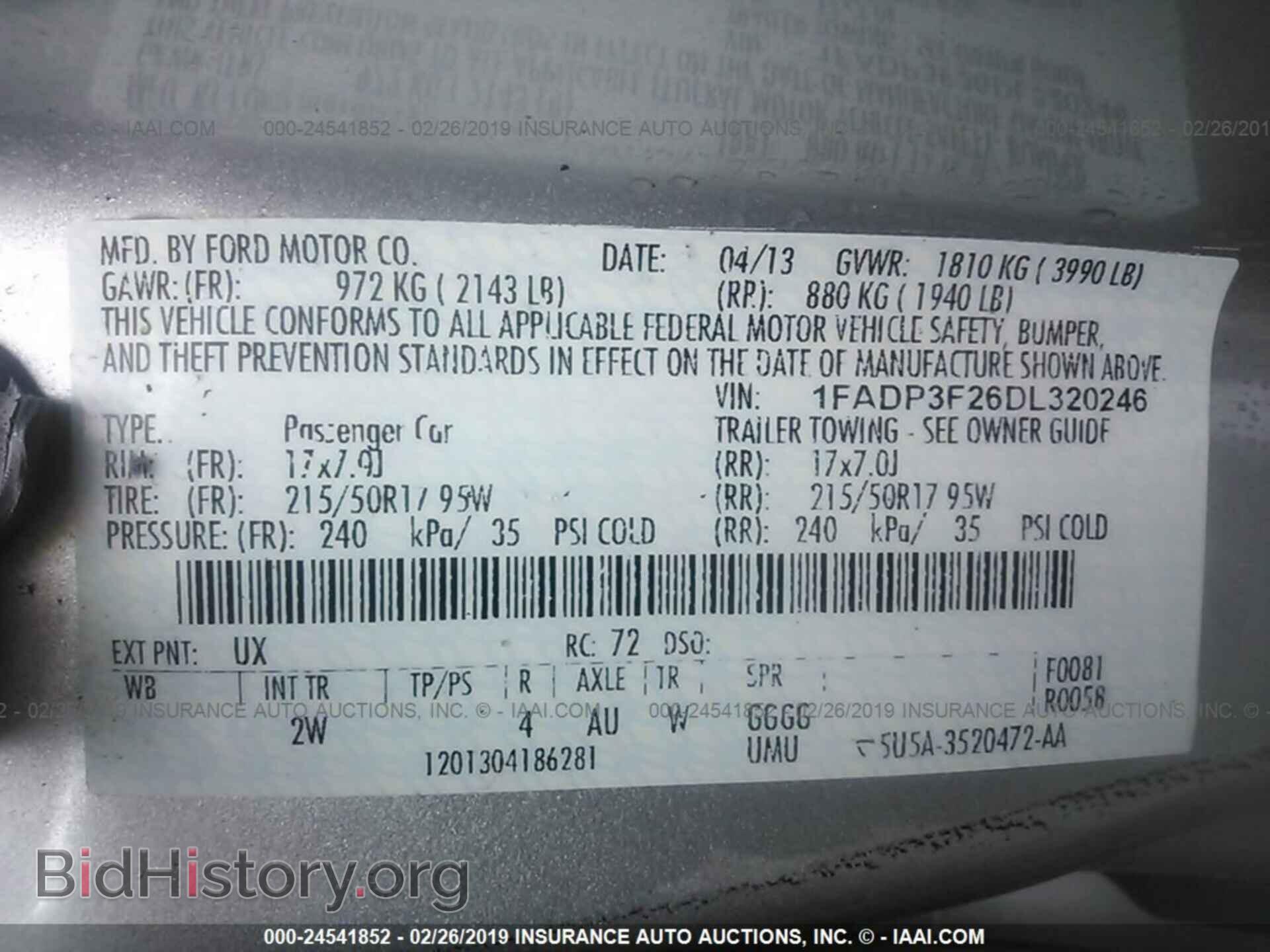 2013 FORD FOCUS - VIN: 1FADP3F26DL320246 - Photo 9