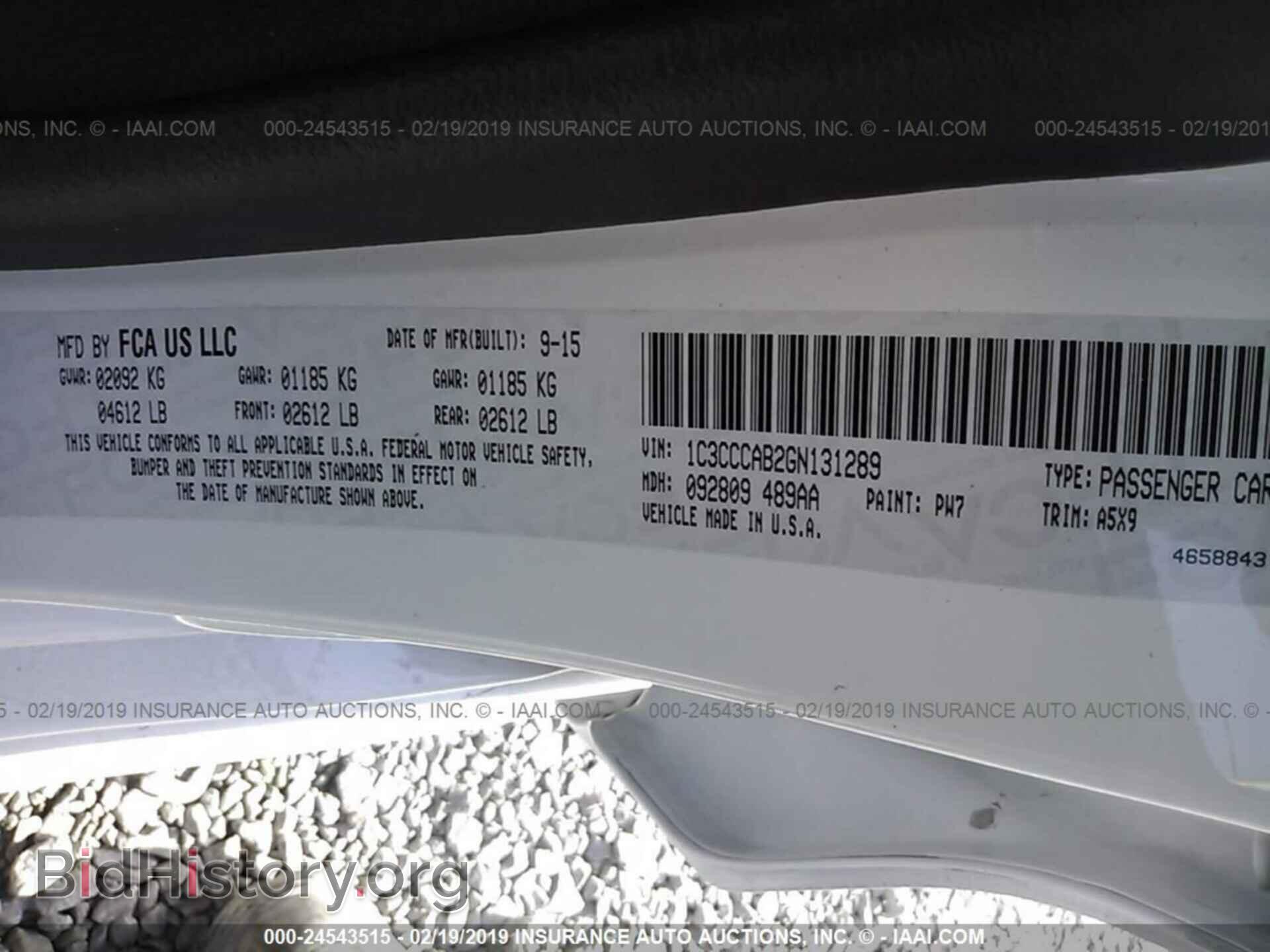 2016 CHRYSLER 200 - VIN: 1C3CCCAB2GN131289 - Photo 9