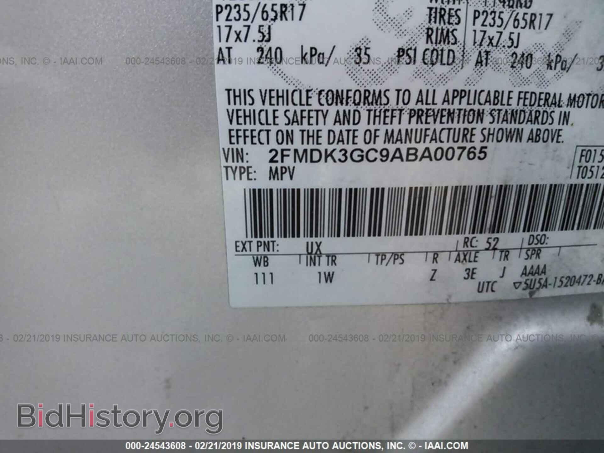 2010 FORD EDGE - VIN: 2FMDK3GC9ABA00765 - Photo 9