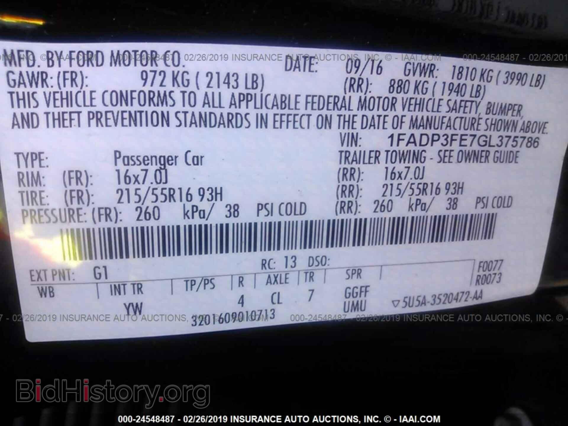 2016 FORD FOCUS - VIN: 1FADP3FE7GL375786 - Photo 9