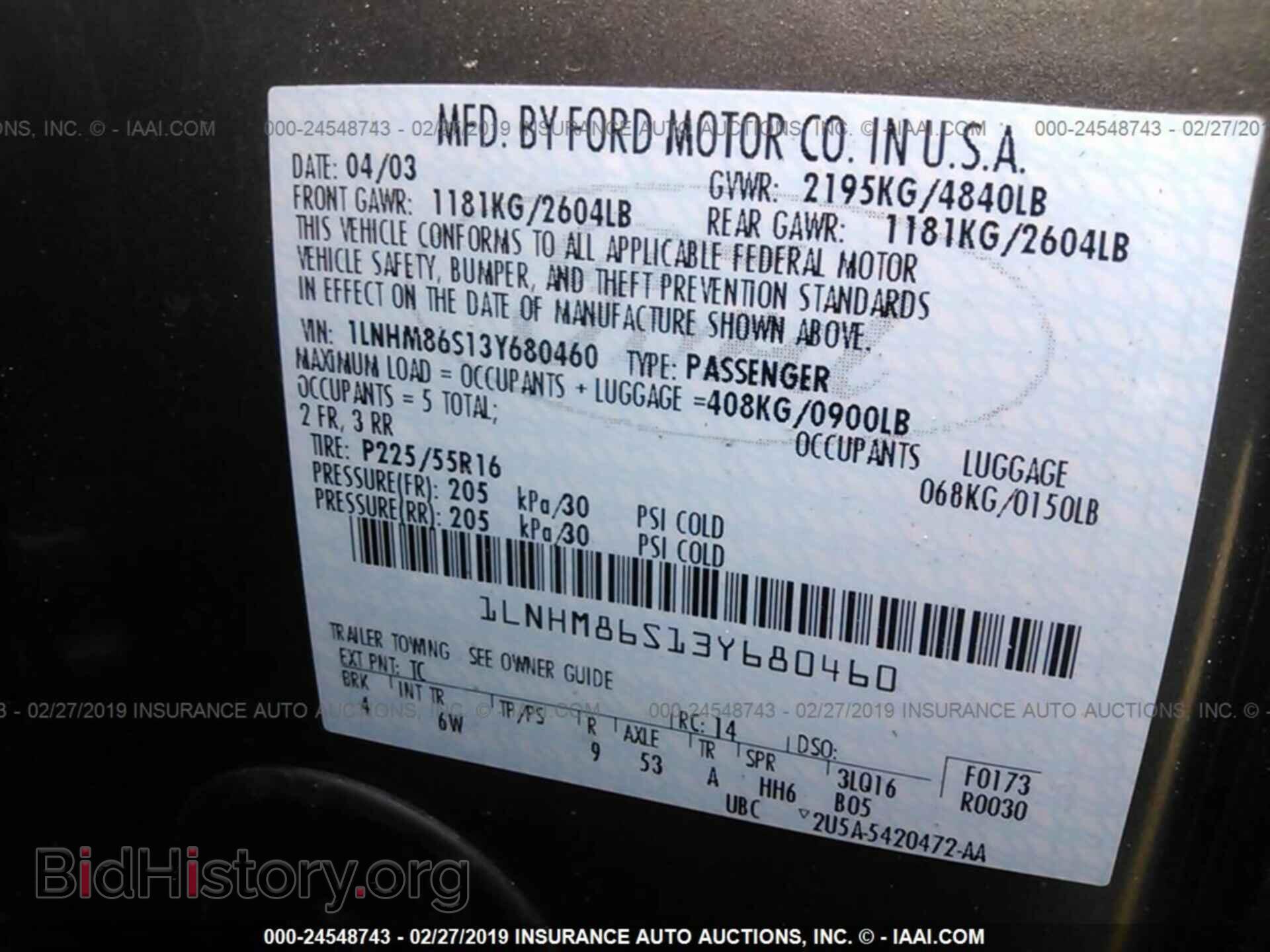 2003 LINCOLN LS - VIN: 1LNHM86S13Y680460 - Photo 9
