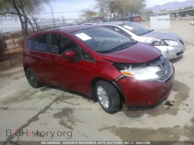 2014 Nissan VERSA NOTE S/S Plus/SV/SL, красный — VIN 3N1CE2CP3EL436566, IAAI