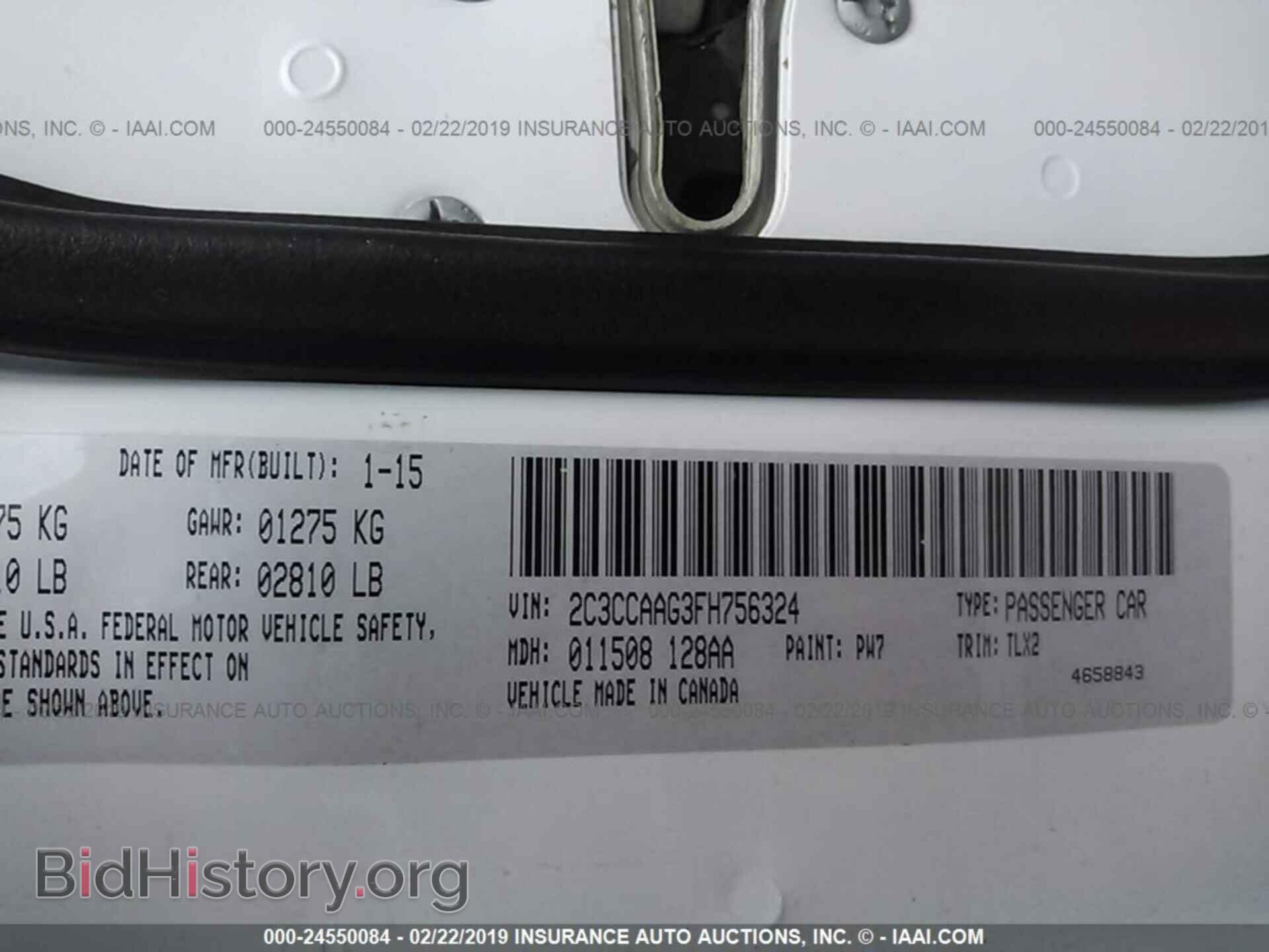 2015 CHRYSLER 300 - VIN: 2C3CCAAG3FH756324 - Фото 9
