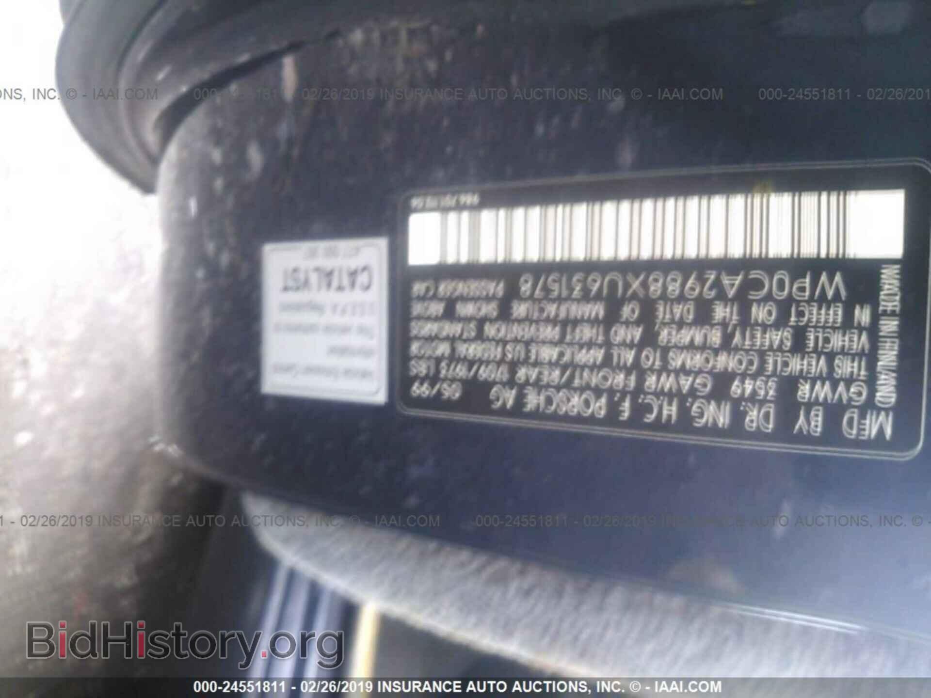 1999 PORSCHE BOXSTER - VIN: WP0CA2988XU631578 - Фото 9