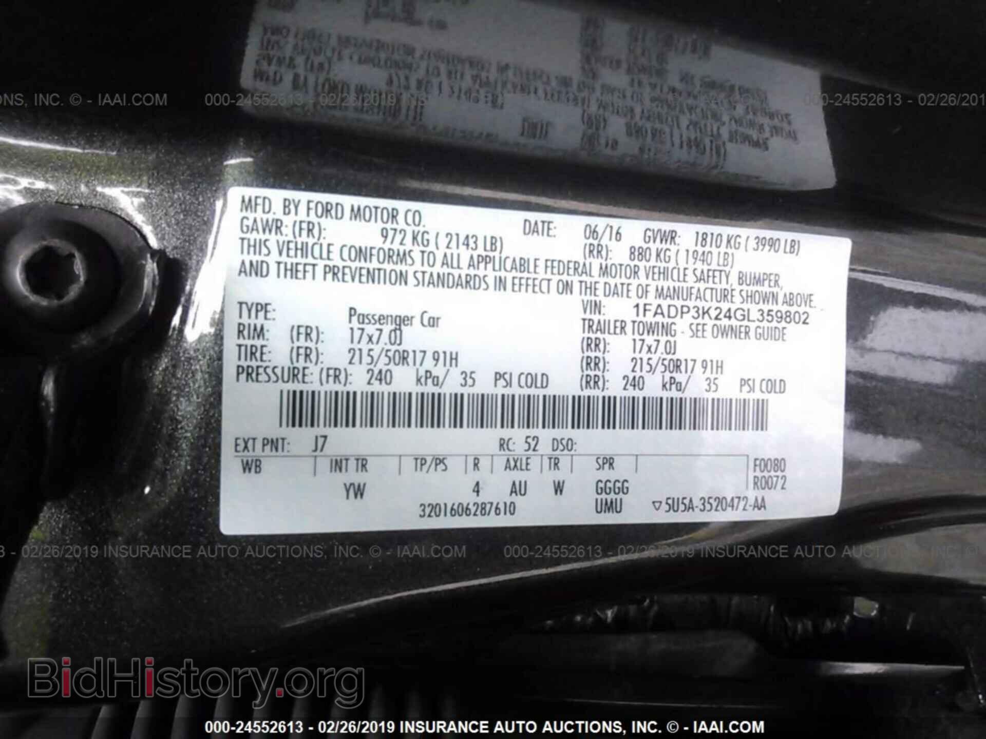 2016 FORD FOCUS - VIN: 1FADP3K24GL359802 - Фото 9