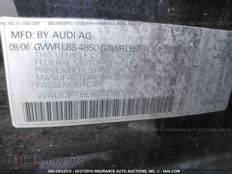 2007 Audi A4 (VIN WAUDF78E87A080982) — фото 9 из 10