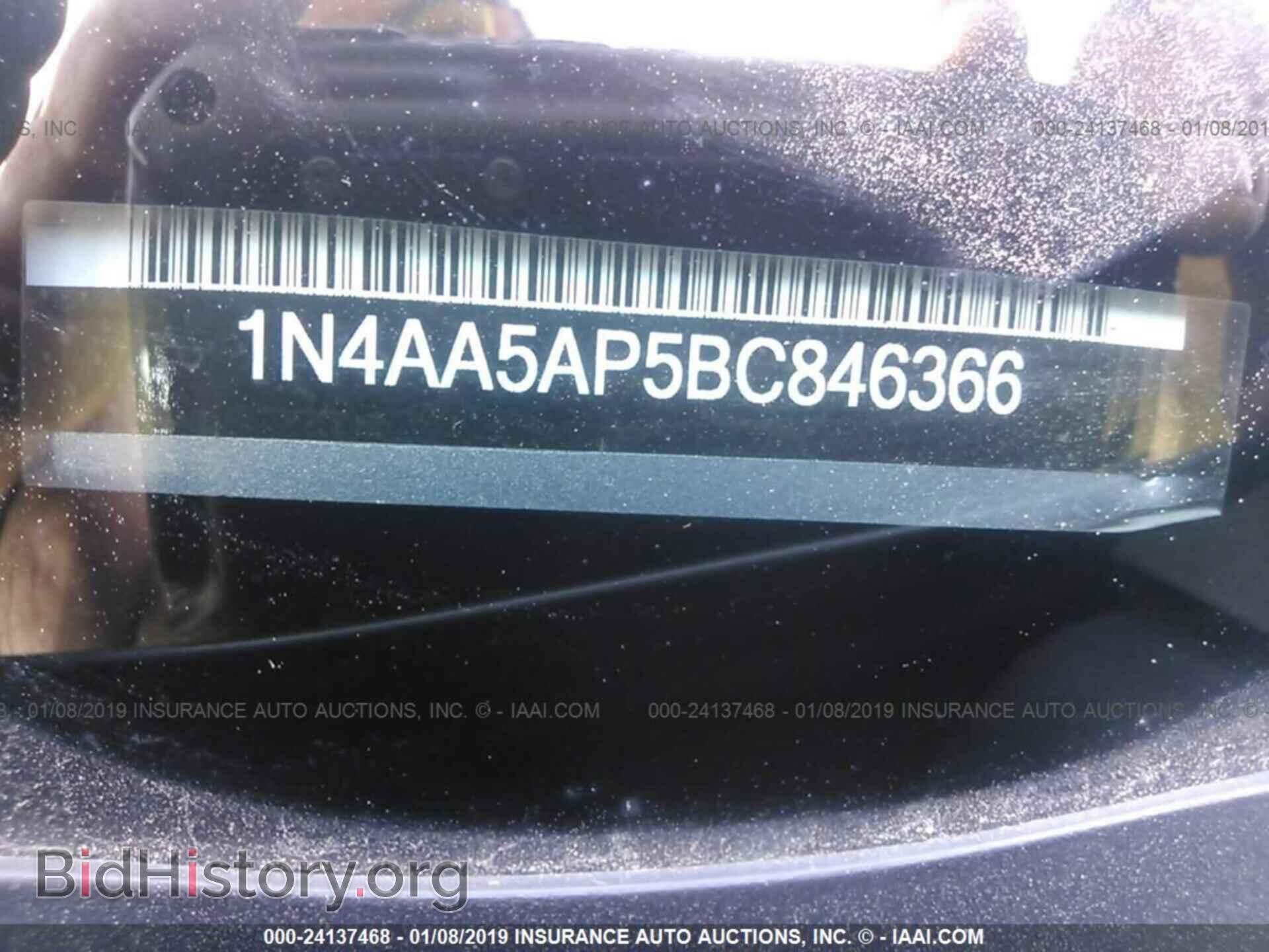 2011 NISSAN MAXIMA - VIN: 1N4AA5AP5BC846366 - Фото 9