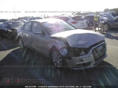 2014 Audi A4, серебристый — VIN WAUAFAFL8EA070175, IAAI