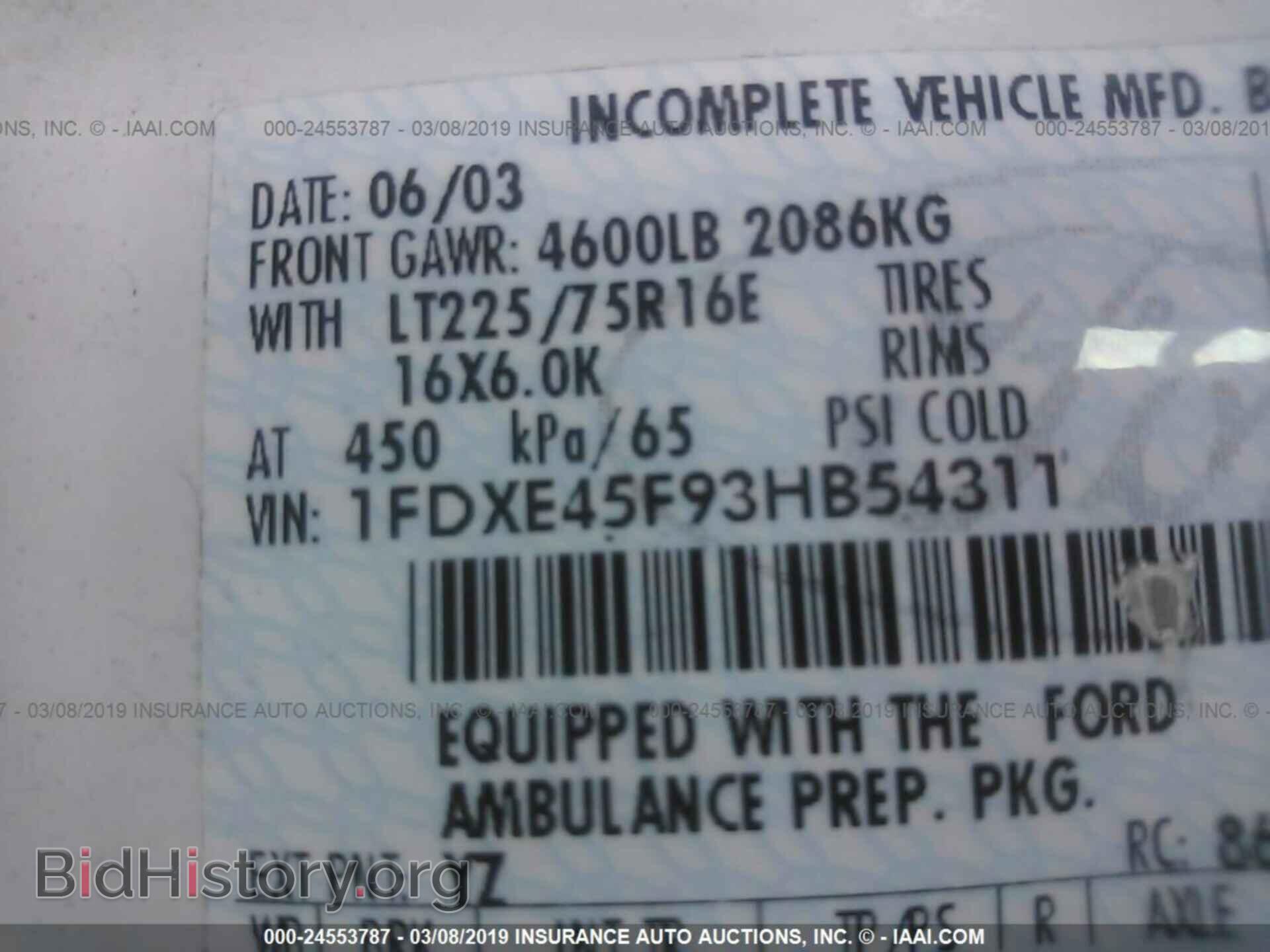 2003 FORD ECONOLINE - VIN: 1FDXE45F93HB54311 - Фото 9