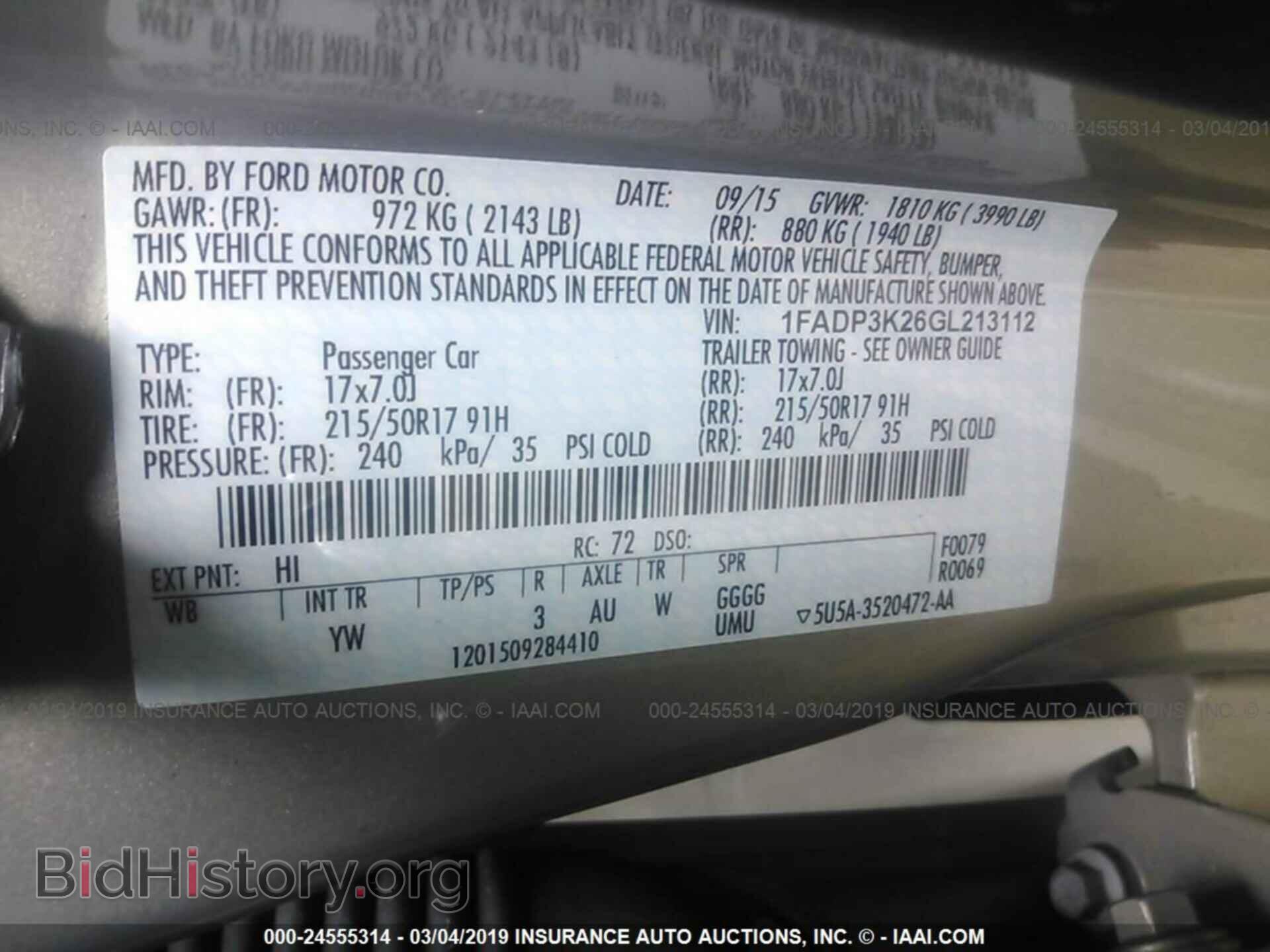 2016 FORD FOCUS - VIN: 1FADP3K26GL213112 - Photo 9