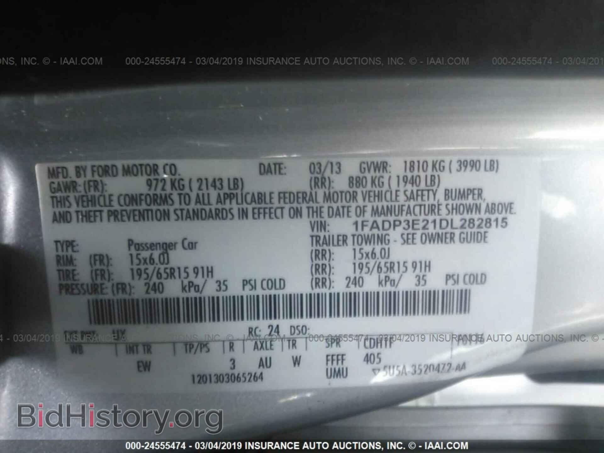 2013 FORD FOCUS - VIN: 1FADP3E21DL282815 - Фото 9
