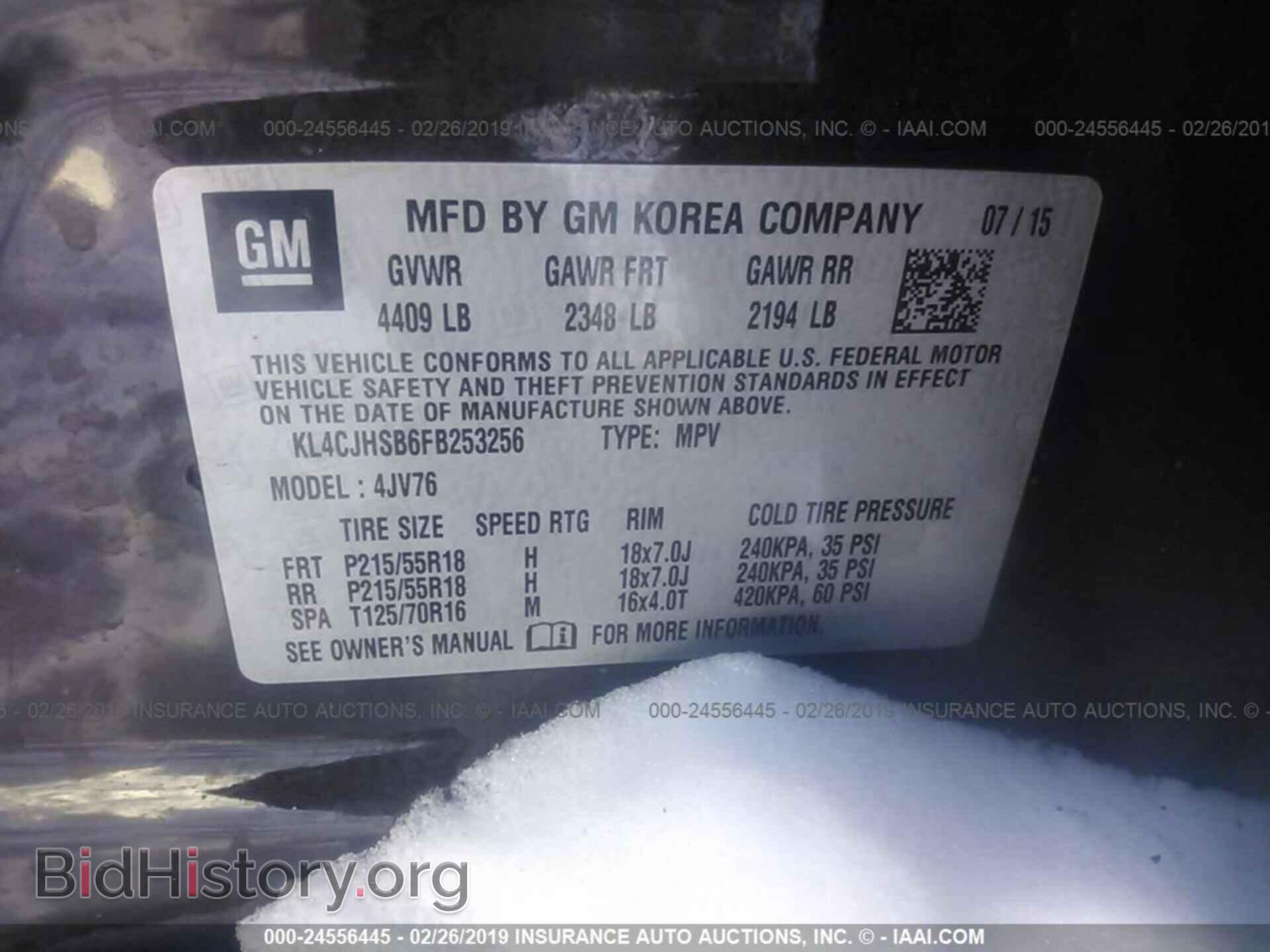 2015 BUICK ENCORE - VIN: KL4CJHSB6FB253256 - Фото 9