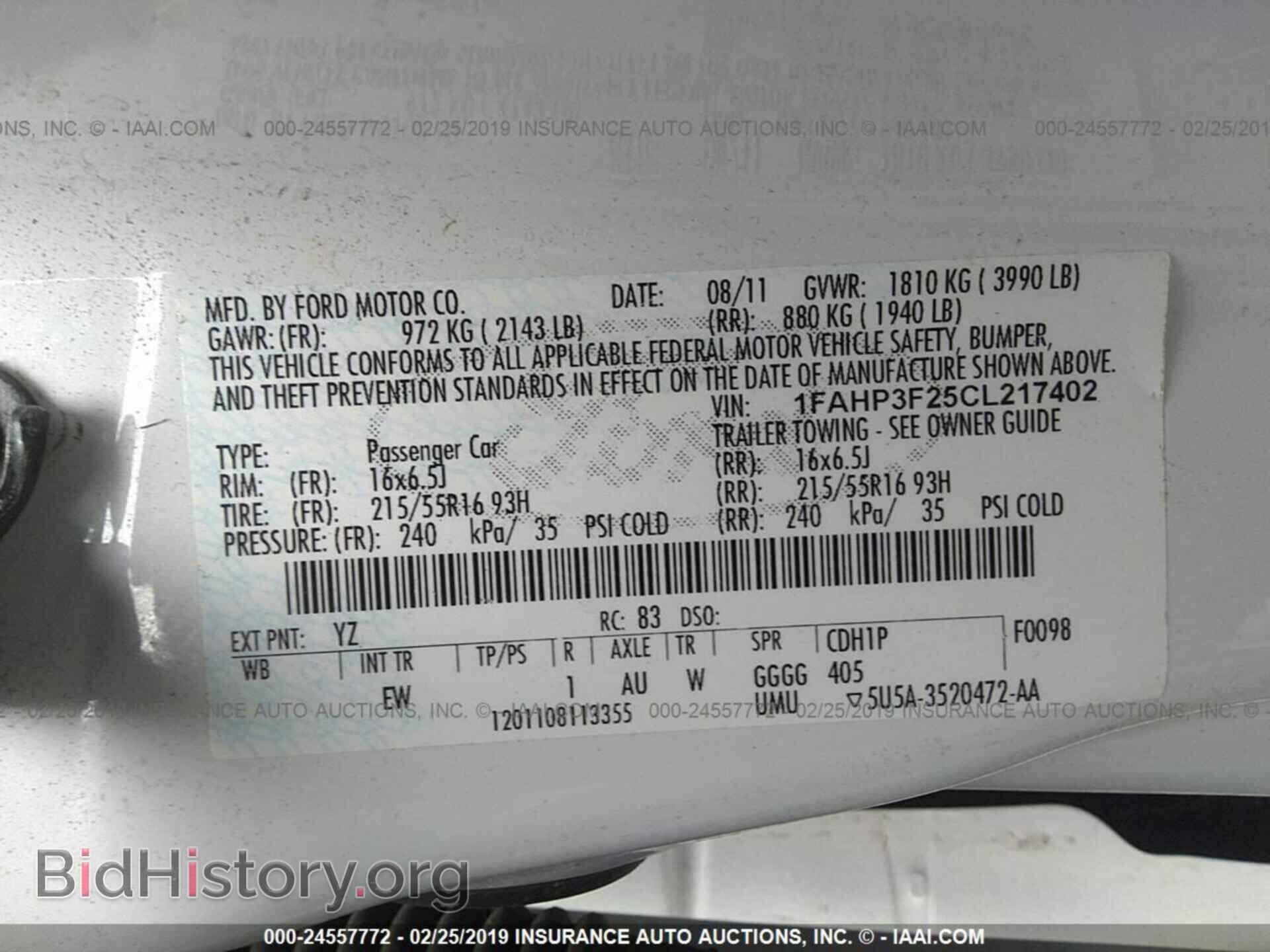 2012 FORD FOCUS - VIN: 1FAHP3F25CL217402 - Photo 9