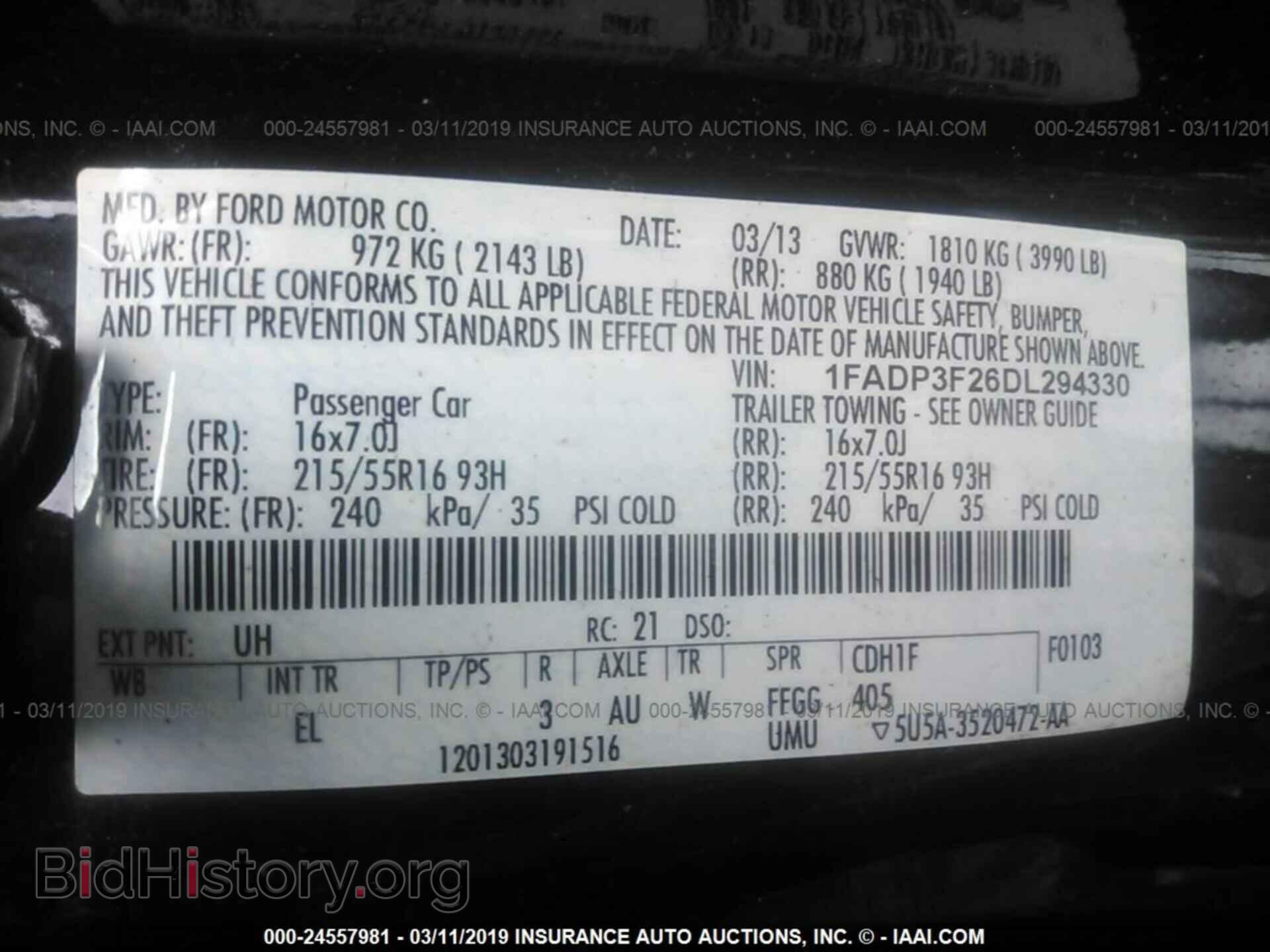 2013 FORD FOCUS - VIN: 1FADP3F26DL294330 - Photo 9