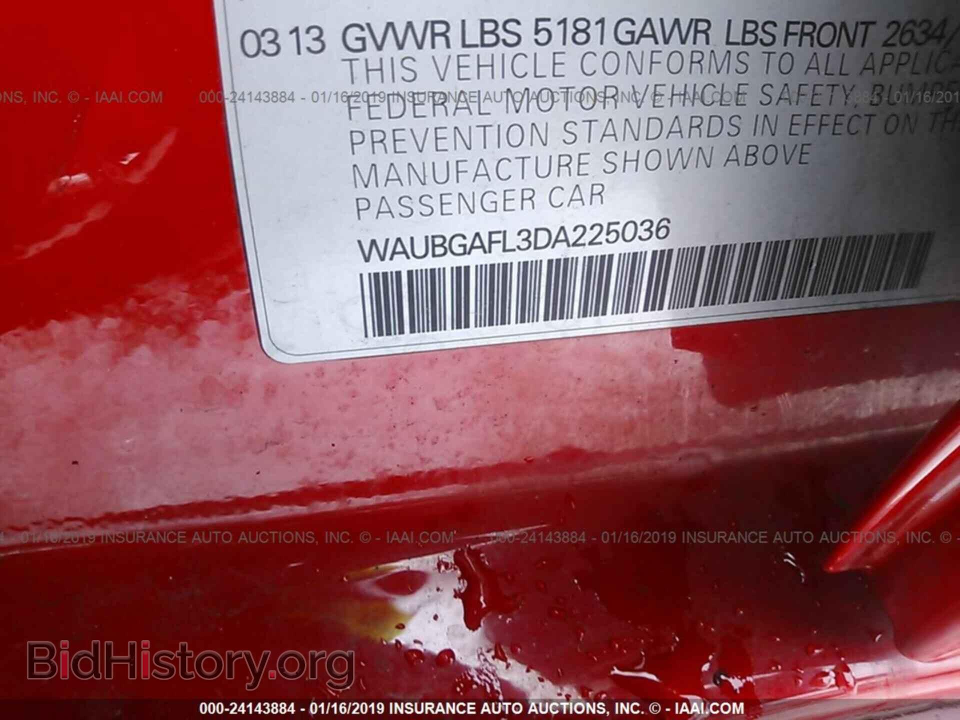 2013 AUDI S4 - VIN: WAUBGAFL3DA225036 - Фото 9