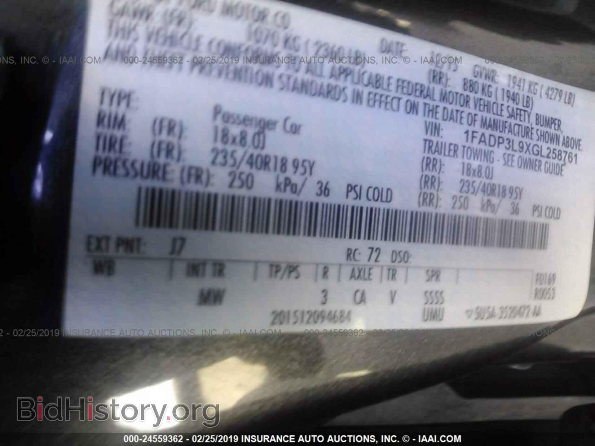 2016 FORD FOCUS - VIN: 1FADP3L9XGL258761 - Фото 9