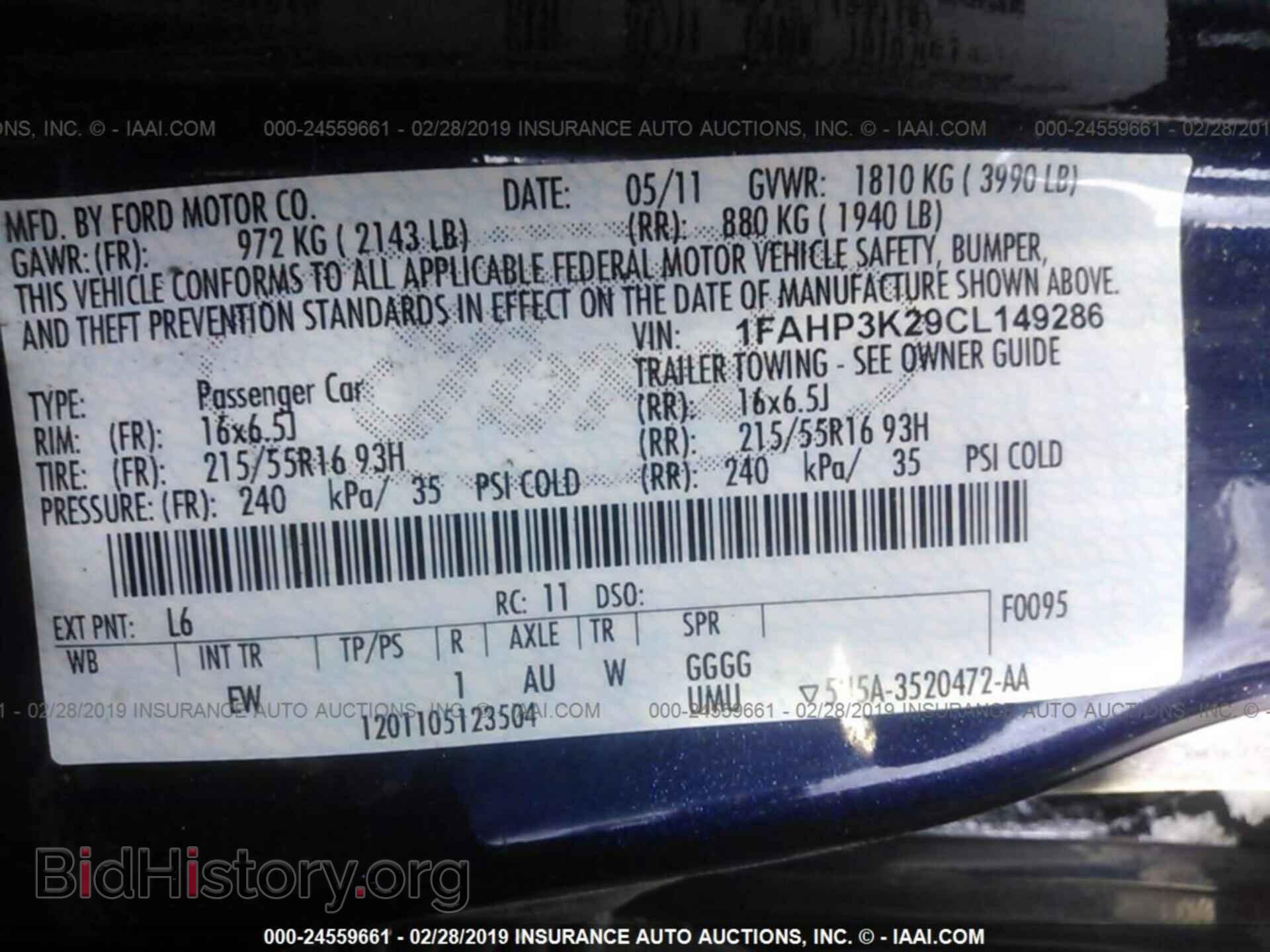 2012 FORD FOCUS - VIN: 1FAHP3K29CL149286 - Photo 9