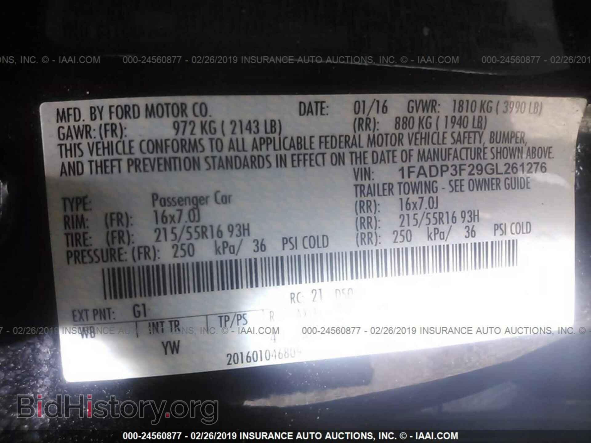 2016 FORD FOCUS - VIN: 1FADP3F29GL261276 - Фото 9