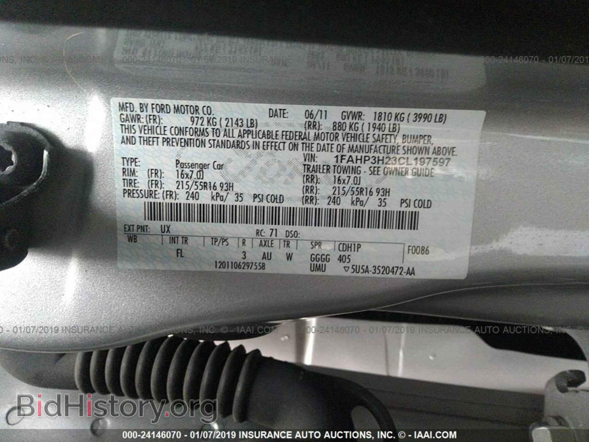 2012 FORD FOCUS - VIN: 1FAHP3H23CL197597 - Photo 9