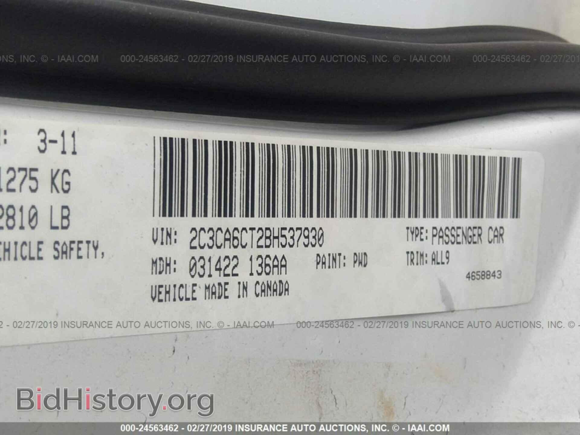 2011 CHRYSLER 300C - VIN: 2C3CA6CT2BH537930 - Фото 9