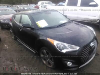 2013 Hyundai VELOSTER Turbo, черный — VIN KMHTC6AE7DU139263, IAAI