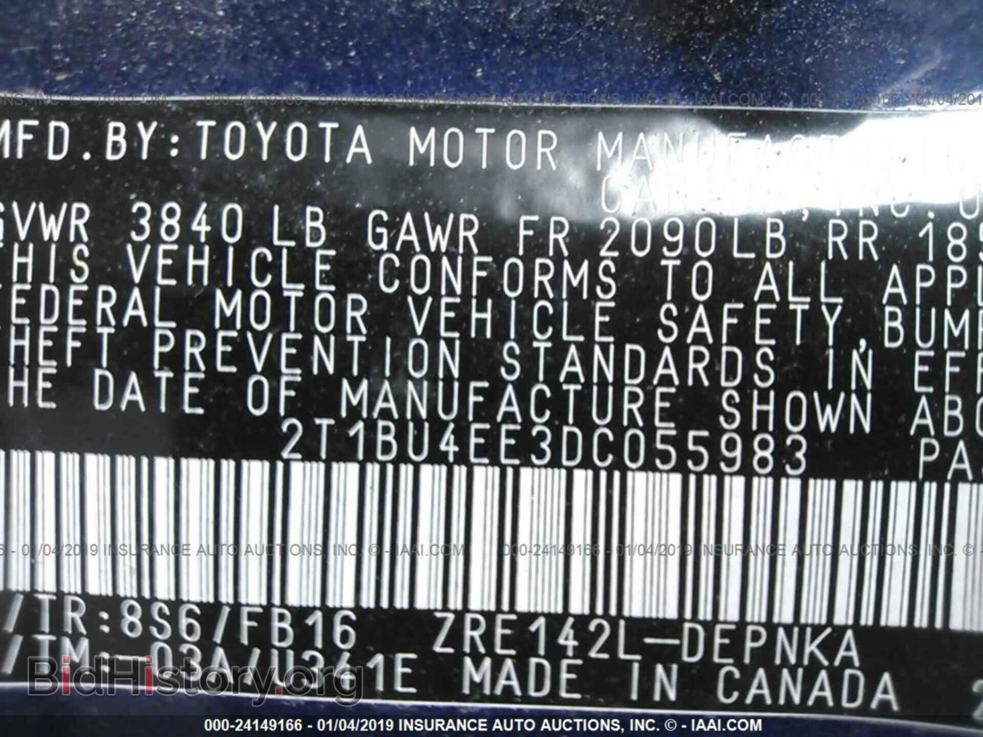 2013 TOYOTA COROLLA - VIN: 2T1BU4EE3DC055983 - Фото 9