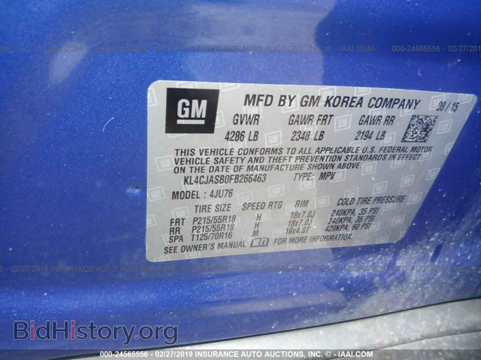 2015 BUICK ENCORE - VIN: KL4CJASB0FB266463 - Photo 9