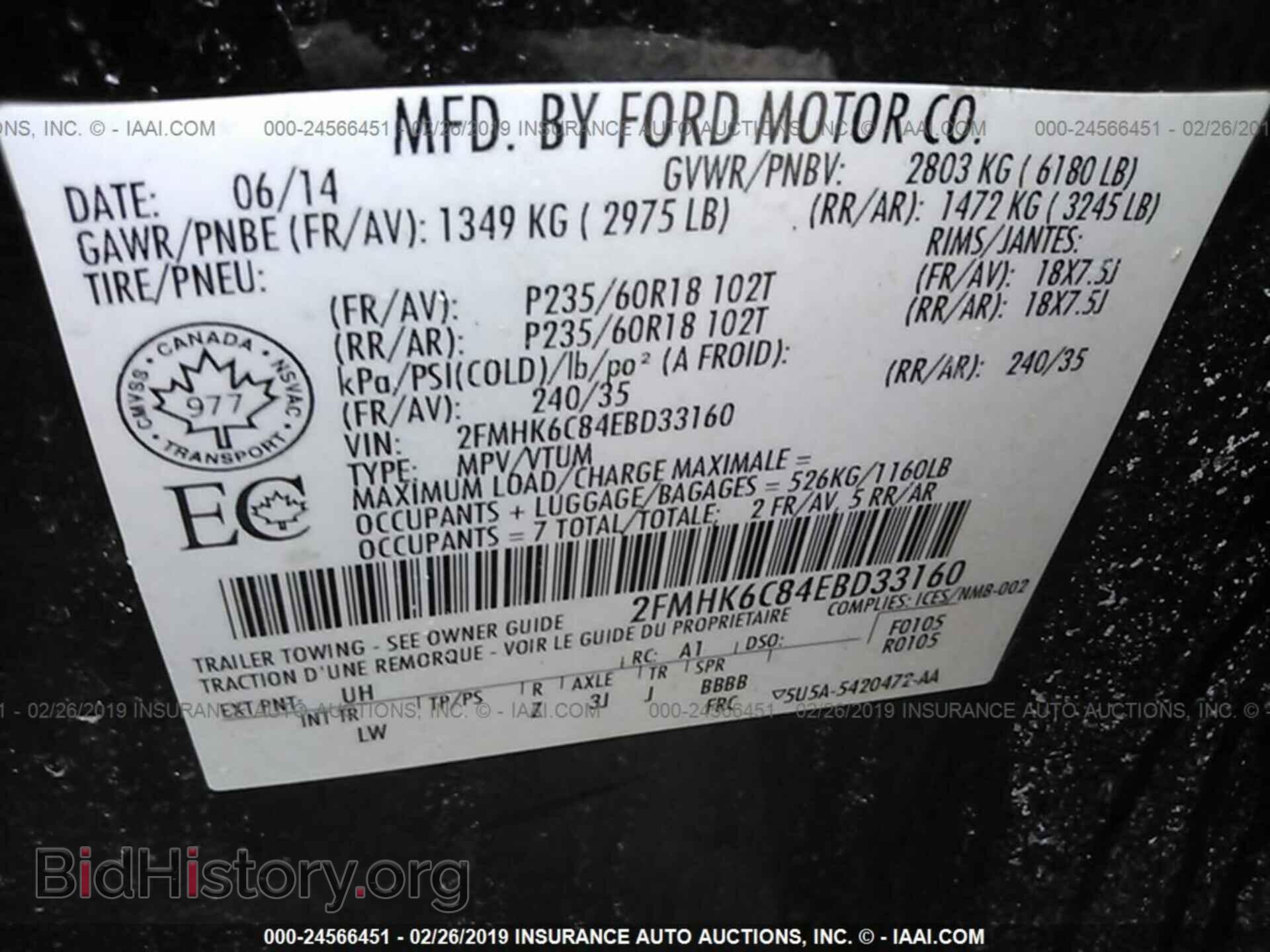2014 FORD FLEX - VIN: 2FMHK6C84EBD33160 - Фото 9