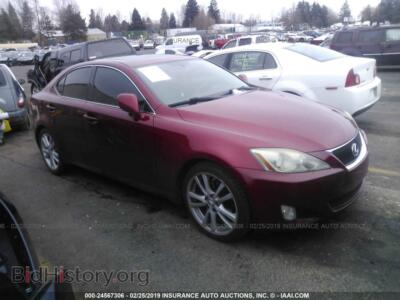 2007 Lexus IS 250, красный — VIN JTHBK262472040490, IAAI