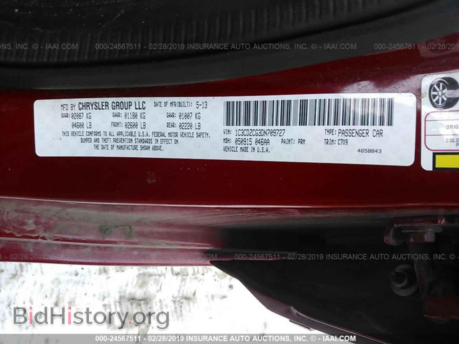 2013 DODGE AVENGER - VIN: 1C3CDZCG3DN709727 - Photo 9