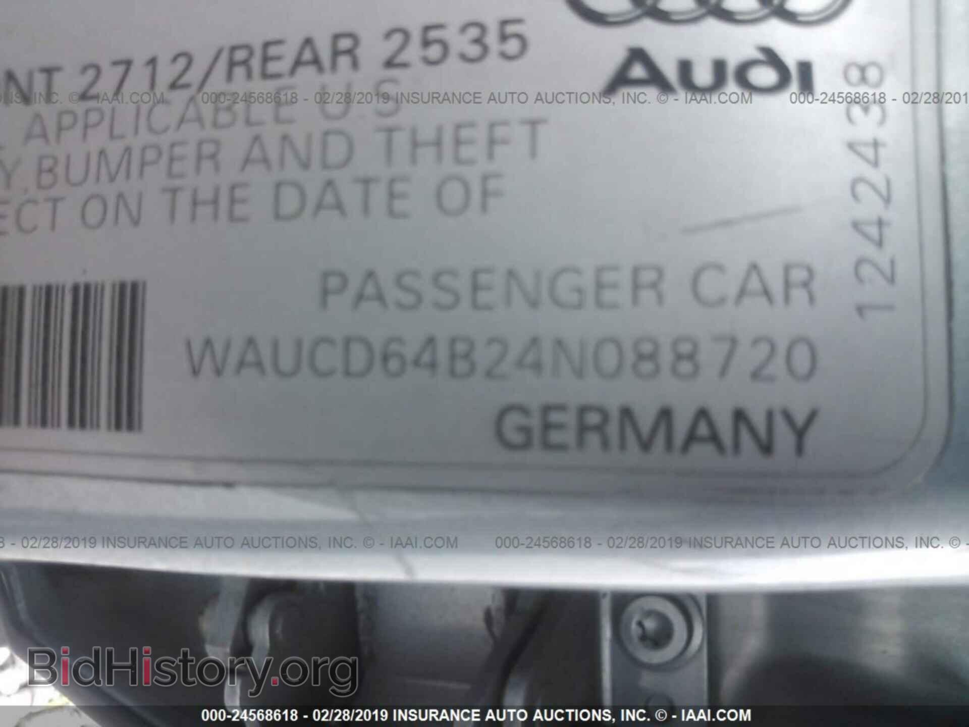 2004 AUDI A6 - VIN: WAUCD64B24N088720 - Фото 9