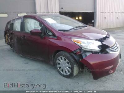 2016 Nissan VERSA NOTE, красный — VIN 3N1CE2CP1GL409787, IAAI
