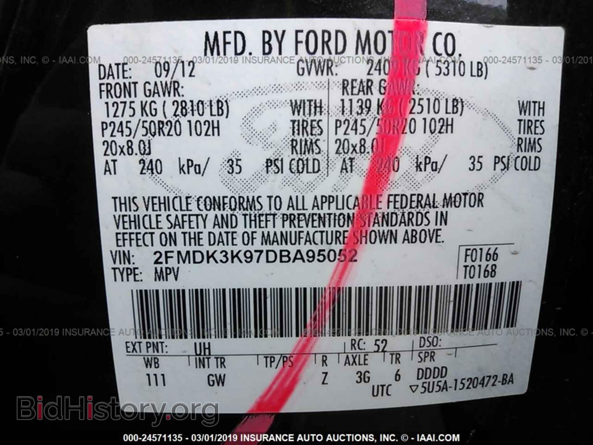 2013 FORD EDGE - VIN: 2FMDK3K97DBA95052 - Photo 9