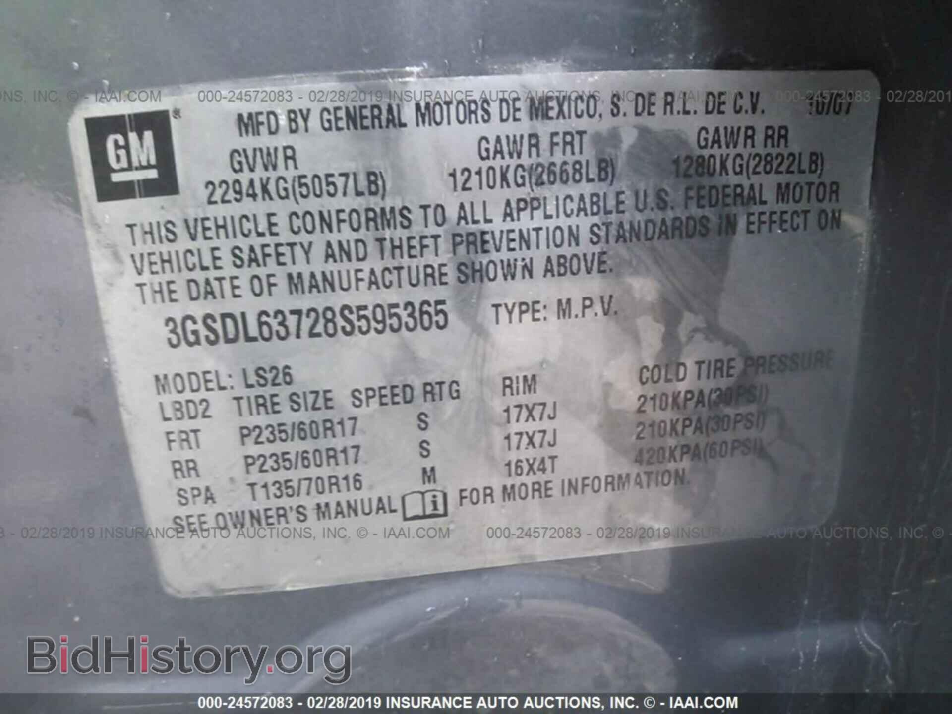 2008 SATURN VUE - VIN: 3GSDL63728S595365 - Фото 9