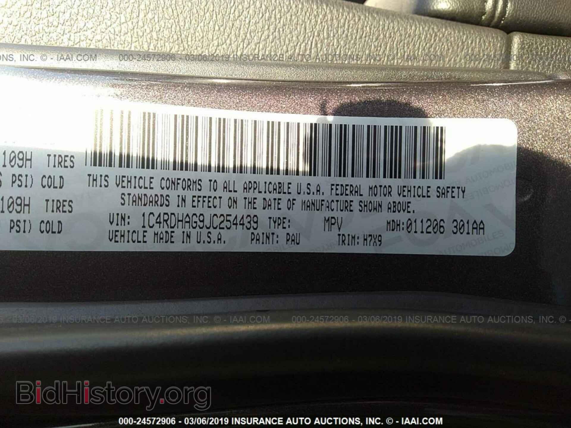 2018 DODGE DURANGO - VIN: 1C4RDHAG9JC254439 - Photo 9
